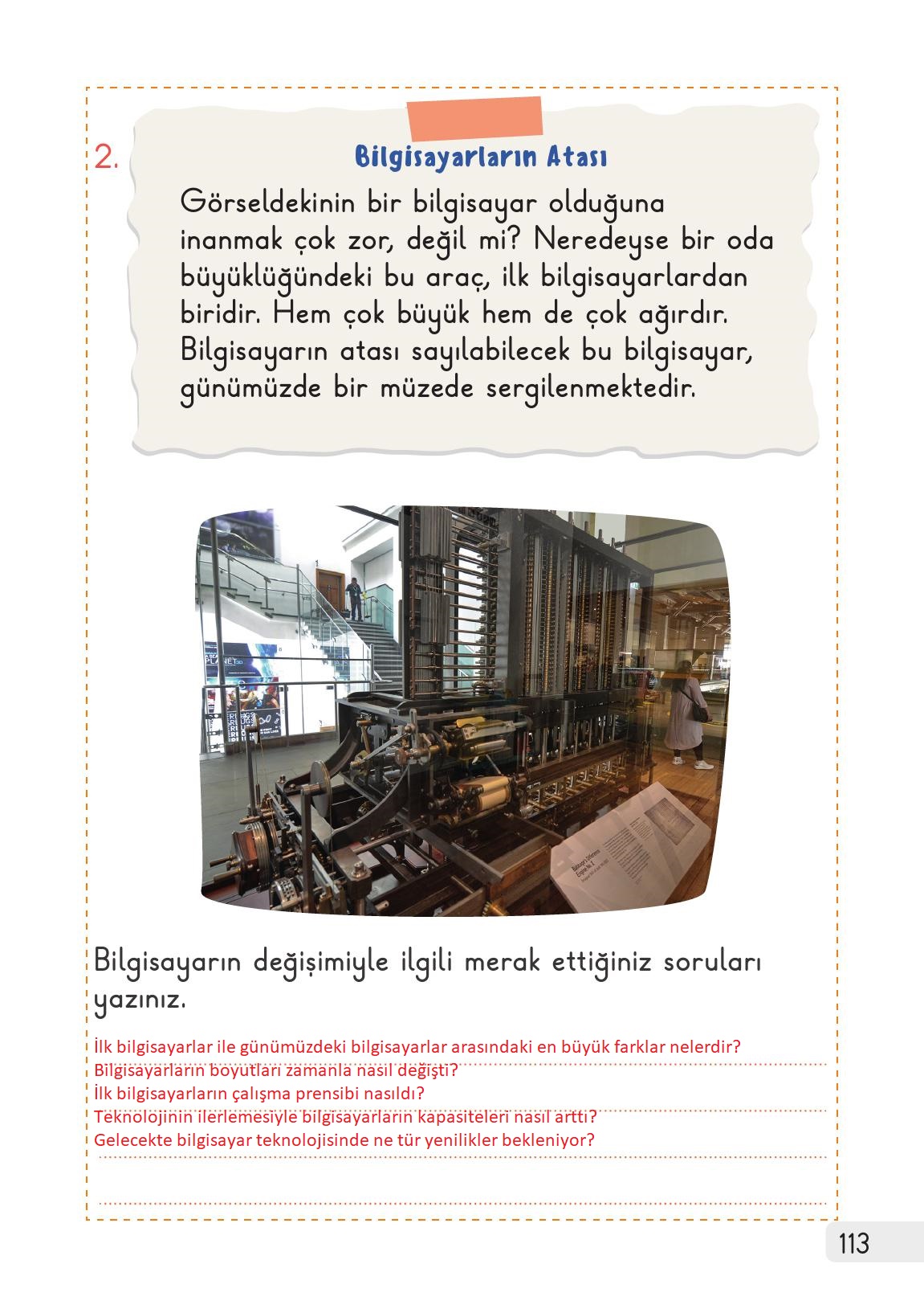 1. Sınıf Meb Yayınları Hayat Bilgisi 2. Kitap Ders Kitabı Sayfa 113 Cevapları