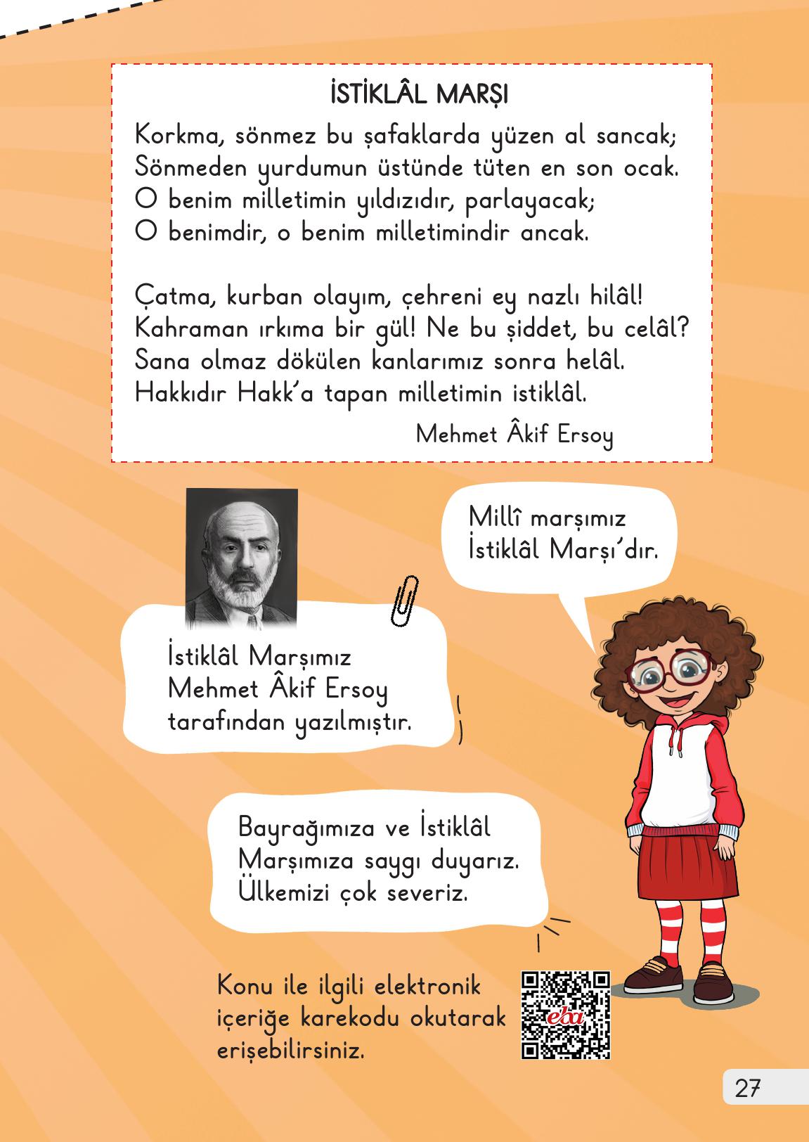 1. Sınıf Meb Yayınları Hayat Bilgisi 2. Kitap Ders Kitabı Sayfa 27 Cevapları