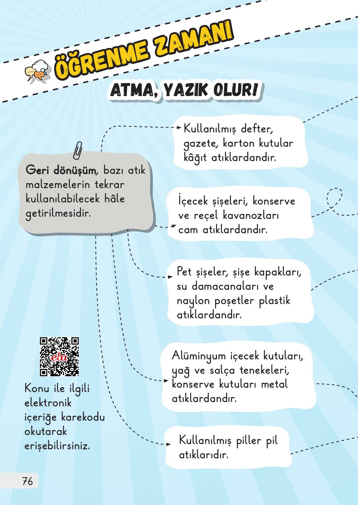 1. Sınıf Meb Yayınları Hayat Bilgisi 2. Kitap Ders Kitabı Sayfa 76 Cevapları