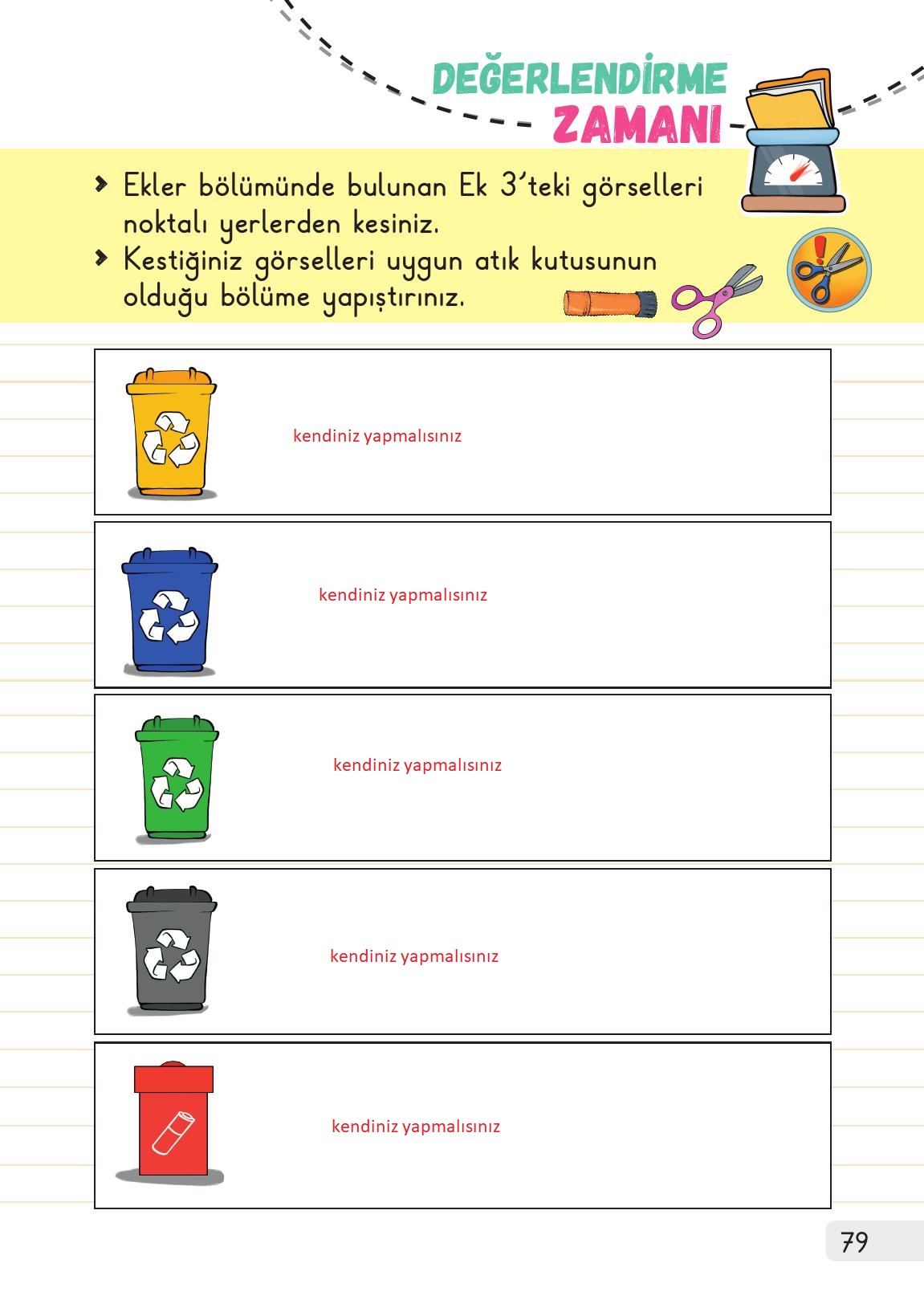 1. Sınıf Meb Yayınları Hayat Bilgisi 2. Kitap Ders Kitabı Sayfa 79 Cevapları