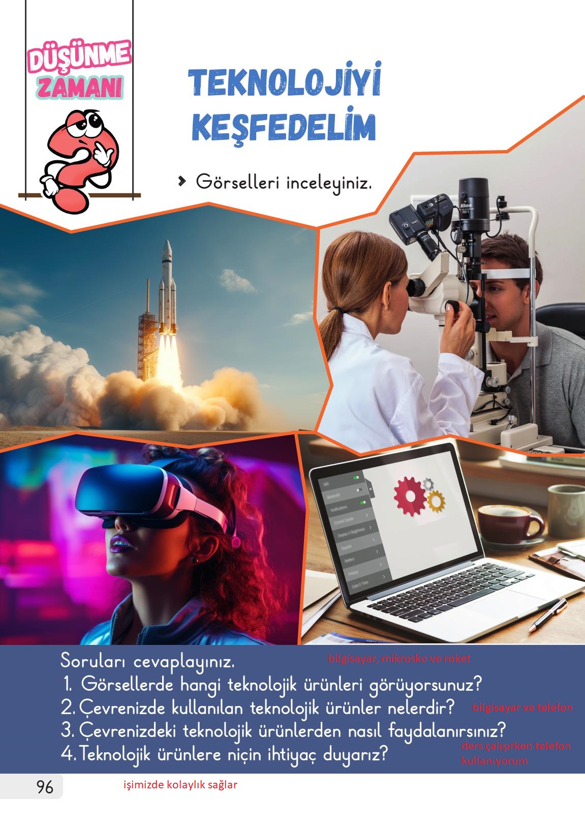 1. Sınıf Meb Yayınları Hayat Bilgisi 2. Kitap Ders Kitabı Sayfa 96 Cevapları