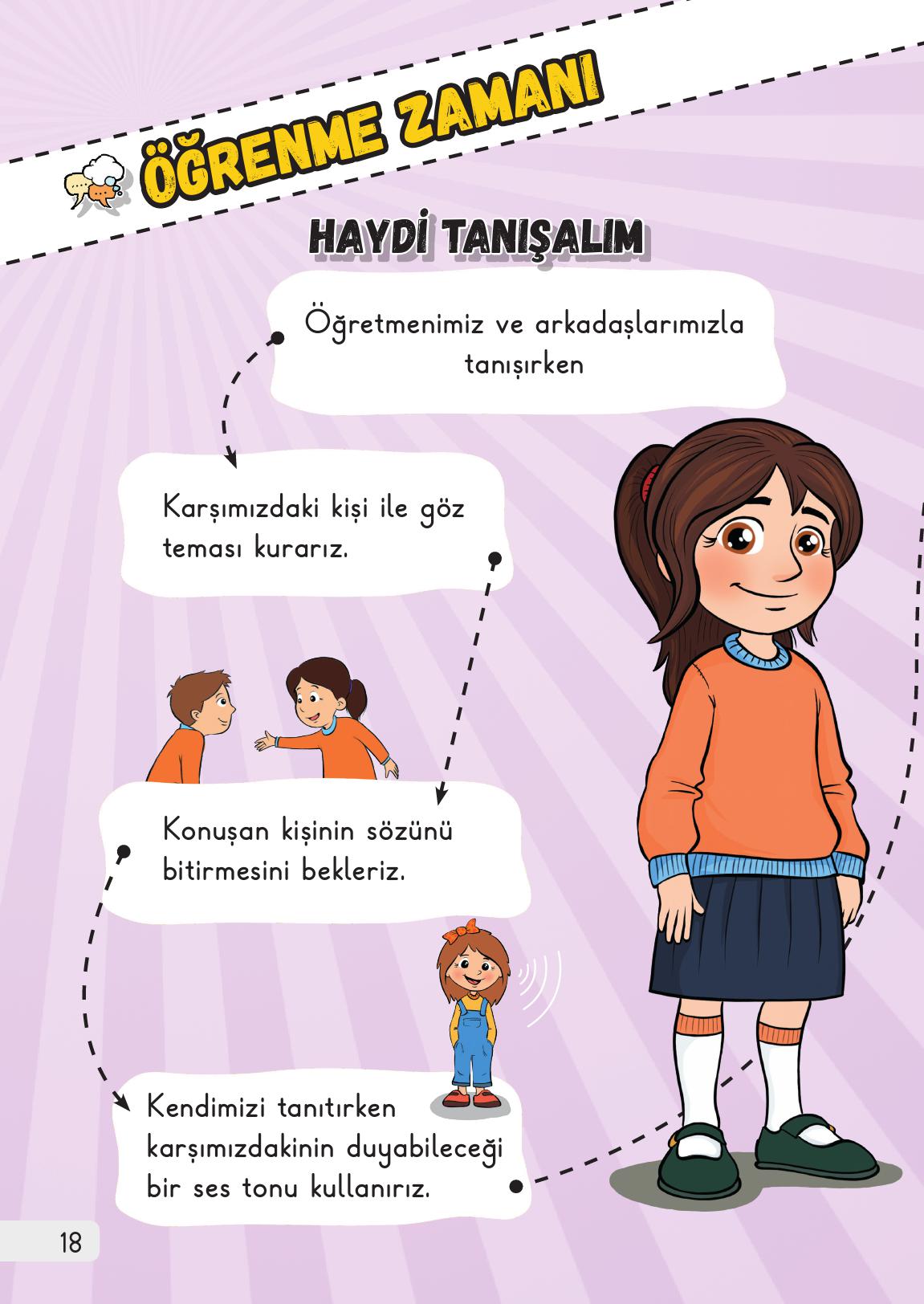 1. Sınıf Meb Yayınları Hayat Bilgisi Ders Kitabı Sayfa 18 Cevapları