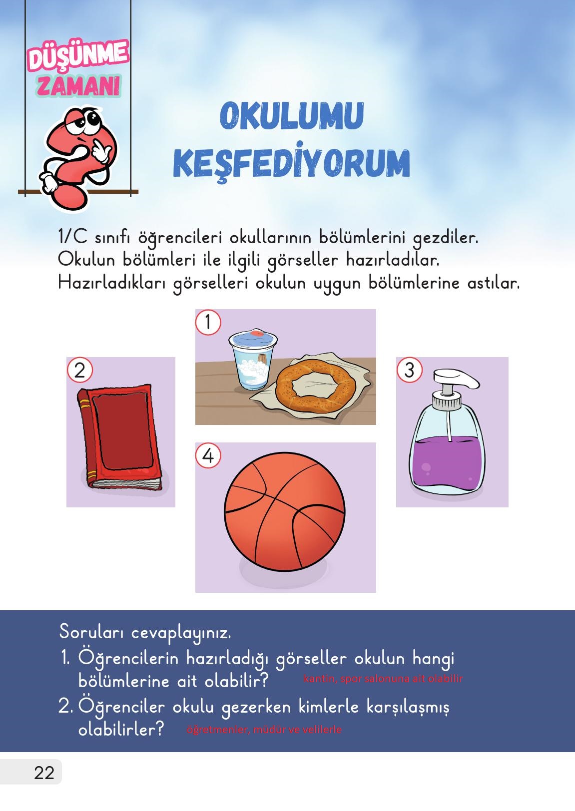 1. Sınıf Meb Yayınları Hayat Bilgisi Ders Kitabı Sayfa 22 Cevapları 1. Sınıf Meb Yayınları Hayat Bilgisi Ders Kitabı Sayfa 22 Cevapları