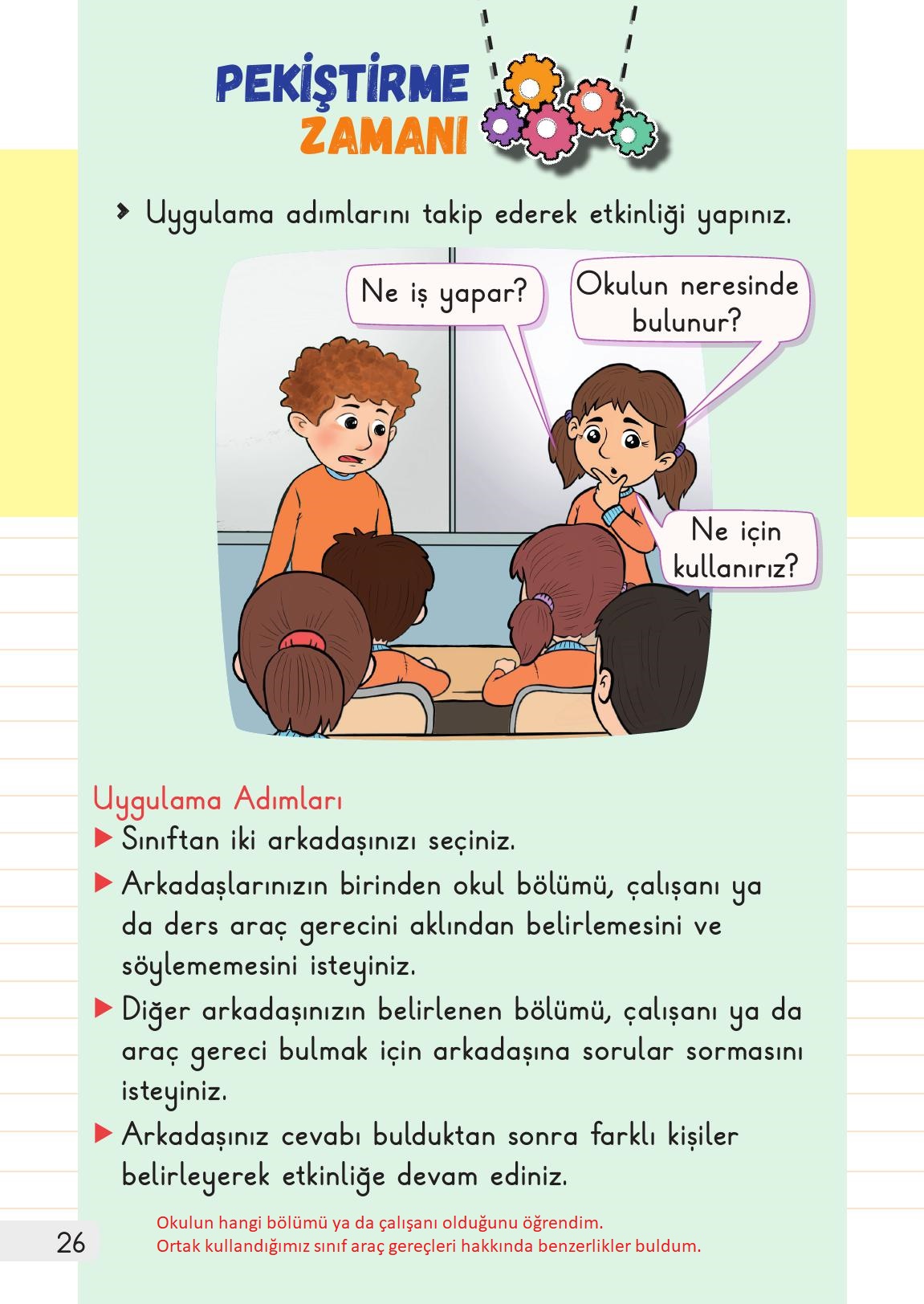 1. Sınıf Meb Yayınları Hayat Bilgisi Ders Kitabı Sayfa 26 Cevapları 1. Sınıf Meb Yayınları Hayat Bilgisi Ders Kitabı Sayfa 26 Cevapları