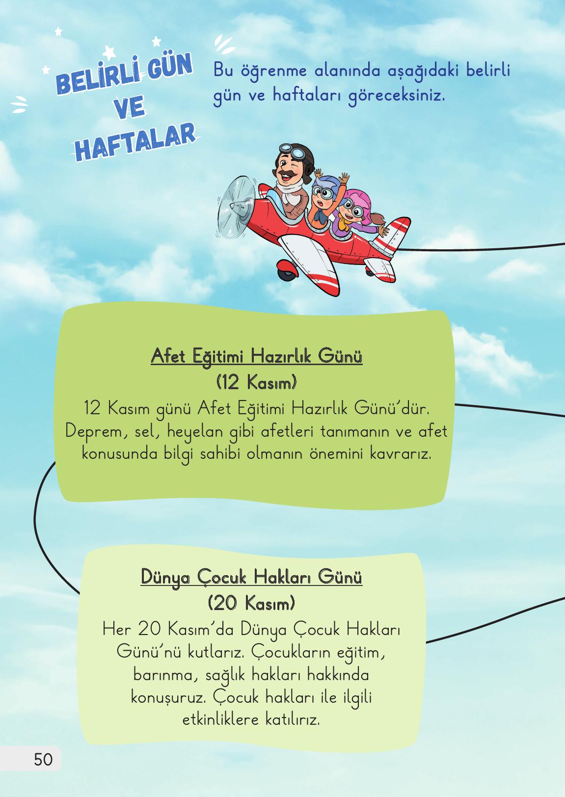 1. Sınıf Meb Yayınları Hayat Bilgisi Ders Kitabı Sayfa 50 Cevapları