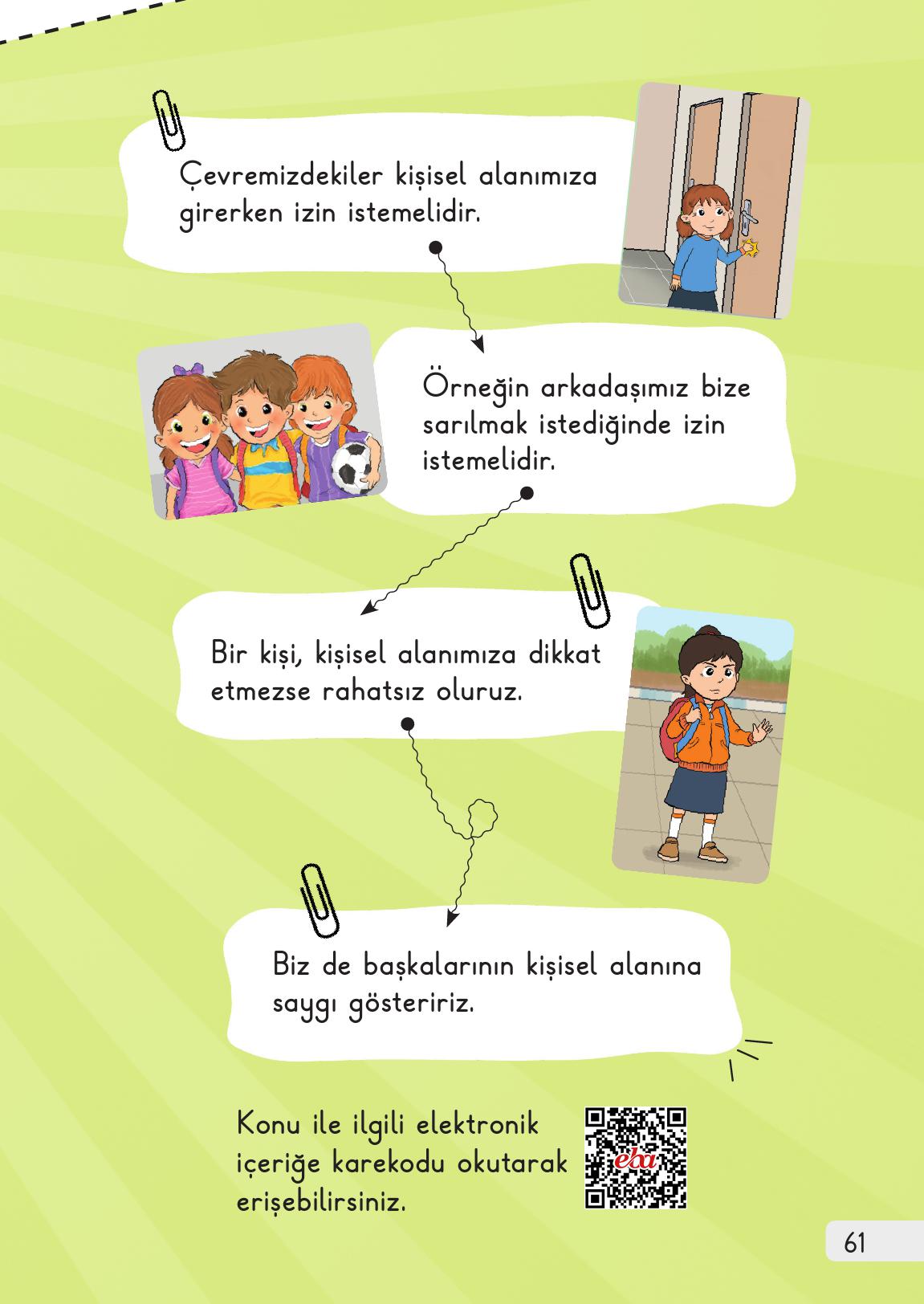 1. Sınıf Meb Yayınları Hayat Bilgisi Ders Kitabı Sayfa 61 Cevapları