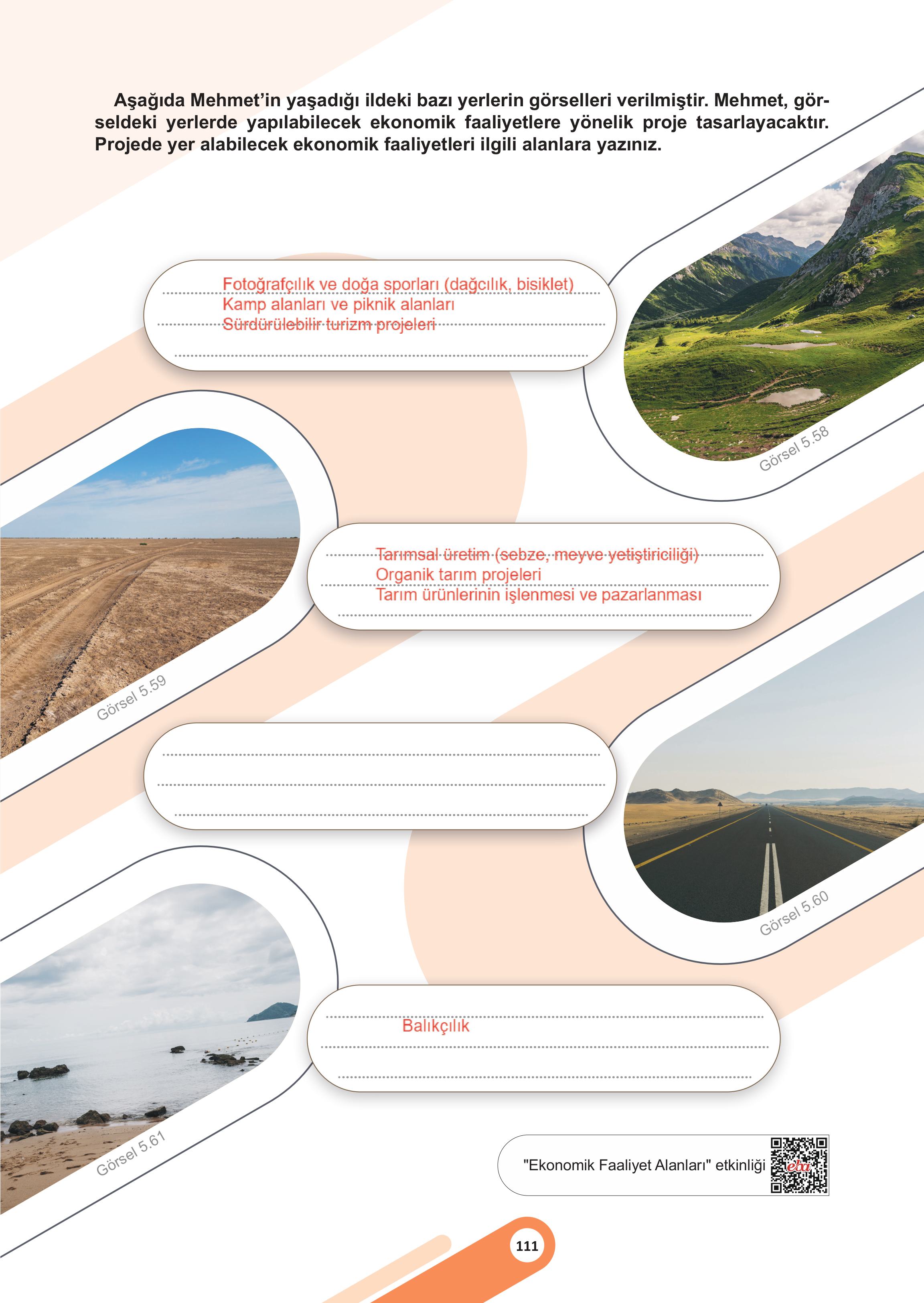 5. Sınıf Meb Yayınları Sosyal Bilgiler 2. Kitap Ders Kitabı Sayfa 111 Cevapları