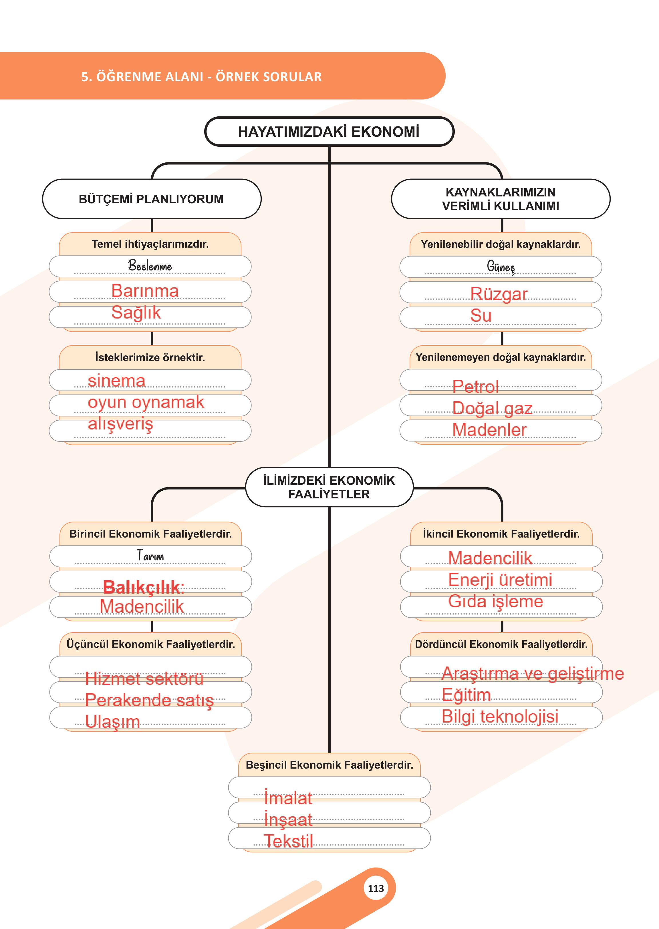 5. Sınıf Meb Yayınları Sosyal Bilgiler 2. Kitap Ders Kitabı Sayfa 113 Cevapları