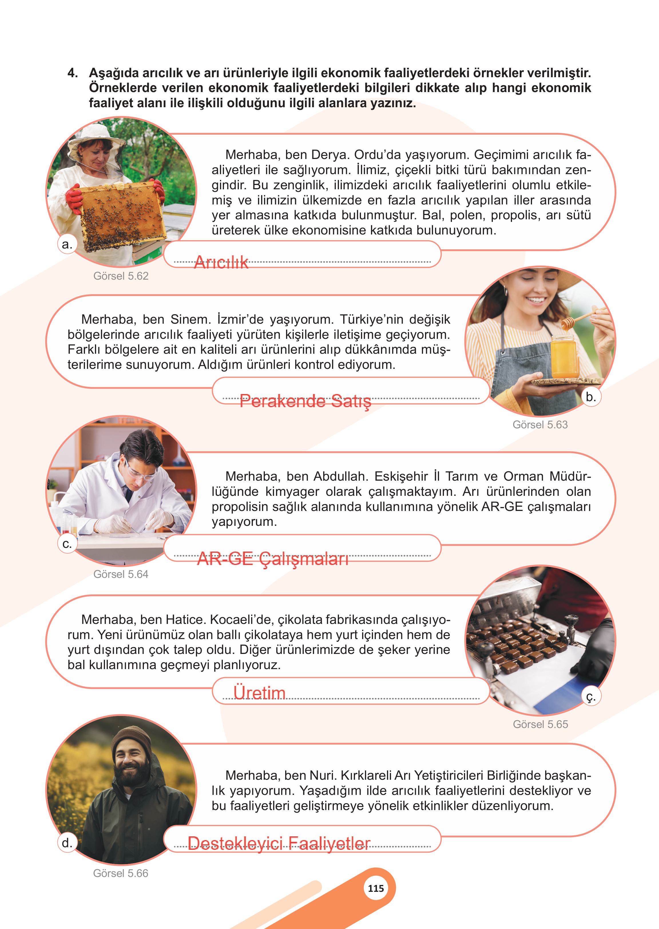 5. Sınıf Meb Yayınları Sosyal Bilgiler 2. Kitap Ders Kitabı Sayfa 115 Cevapları