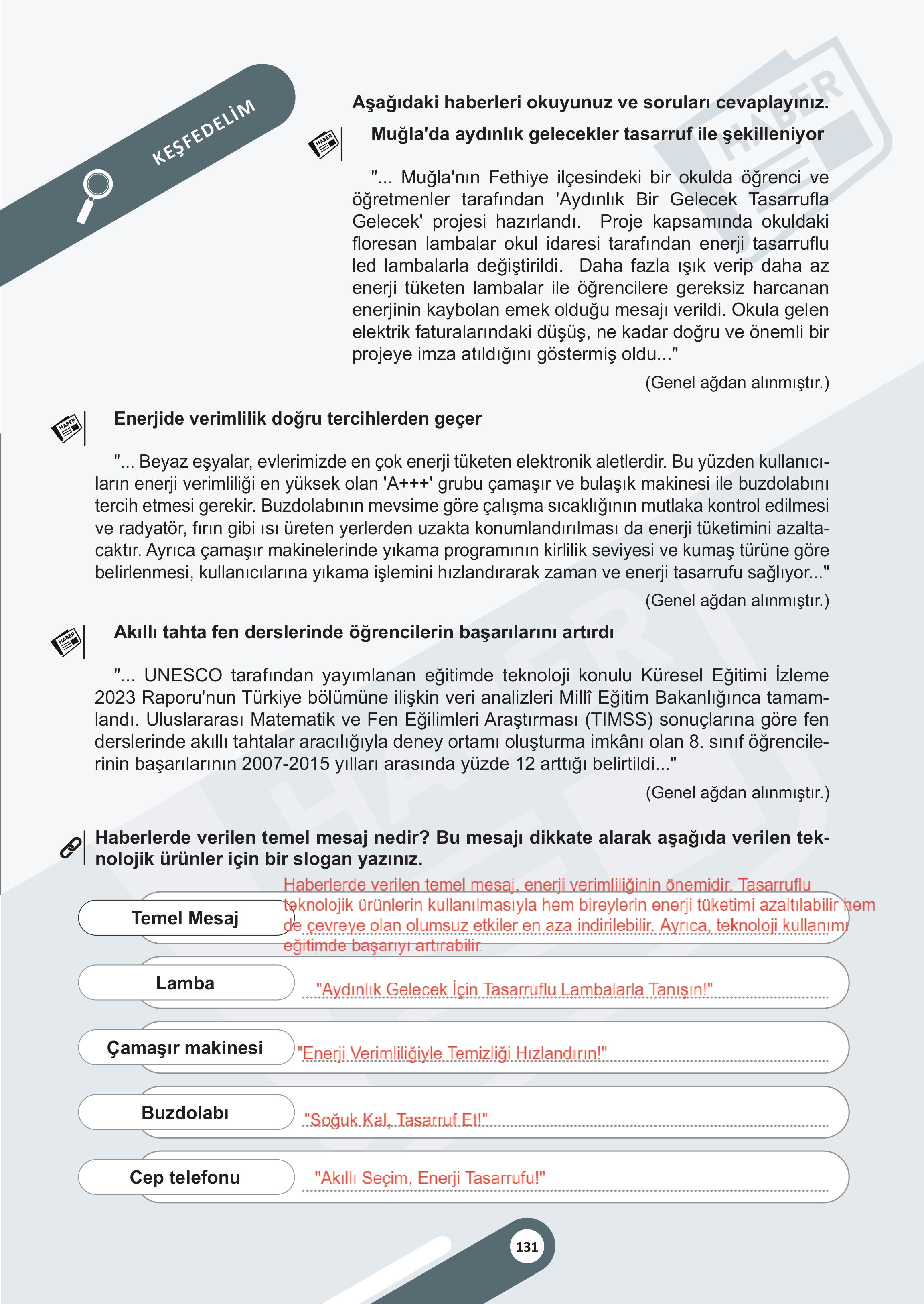 5. Sınıf Meb Yayınları Sosyal Bilgiler 2. Kitap Ders Kitabı Sayfa 131 Cevapları