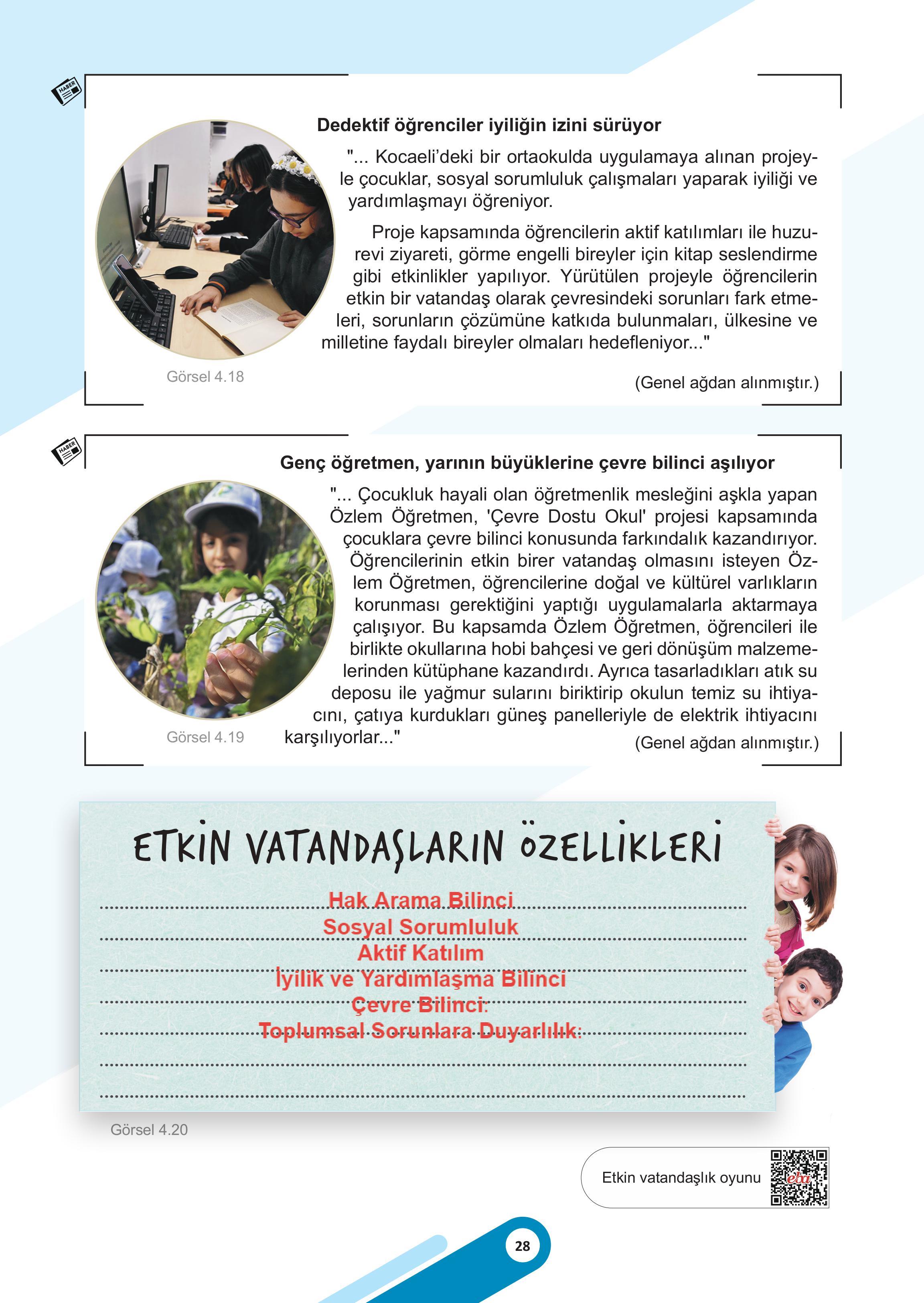 5. Sınıf Meb Yayınları Sosyal Bilgiler 2. Kitap Ders Kitabı Sayfa 28 Cevapları