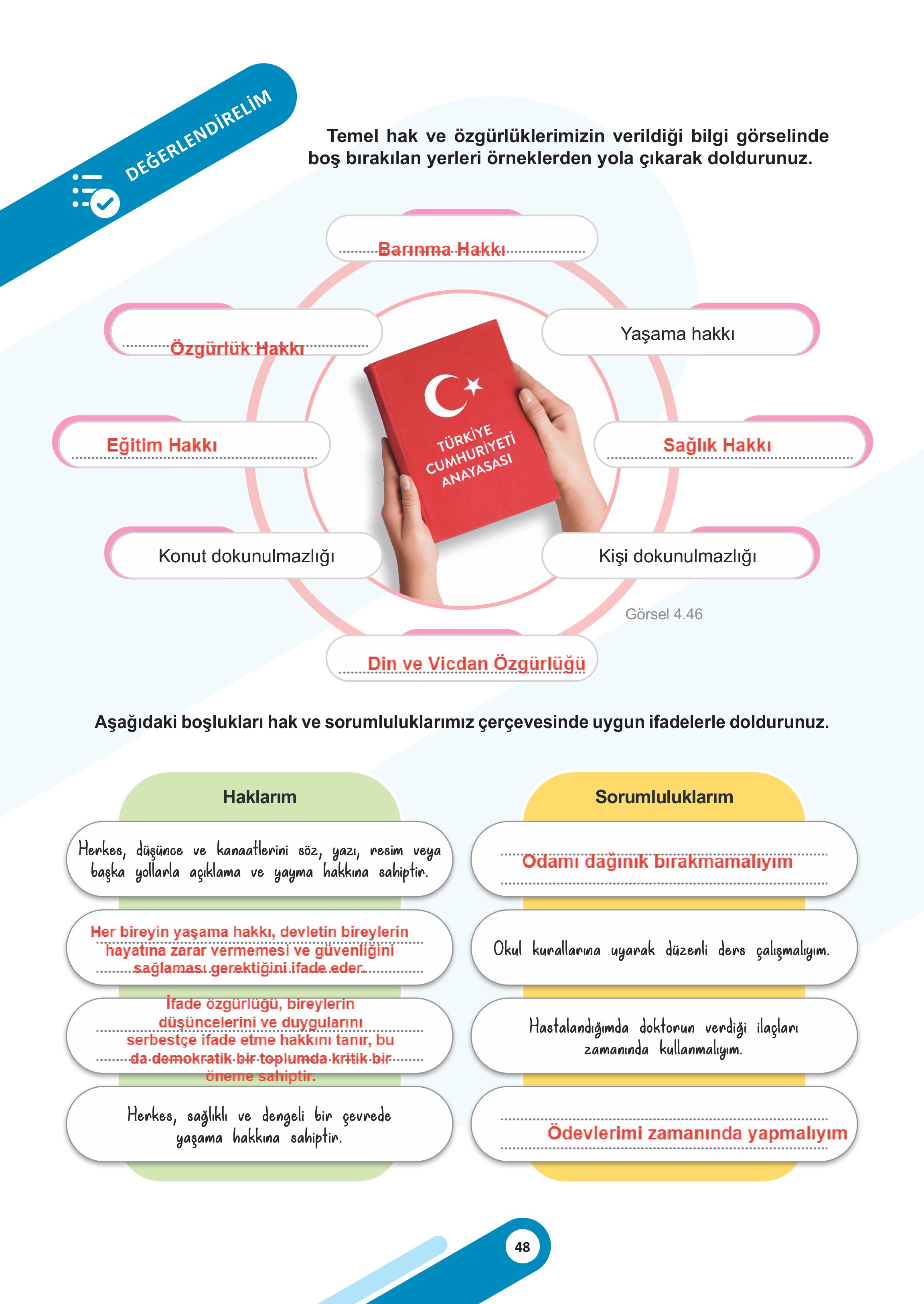 5. Sınıf Meb Yayınları Sosyal Bilgiler 2. Kitap Ders Kitabı Sayfa 48 Cevapları