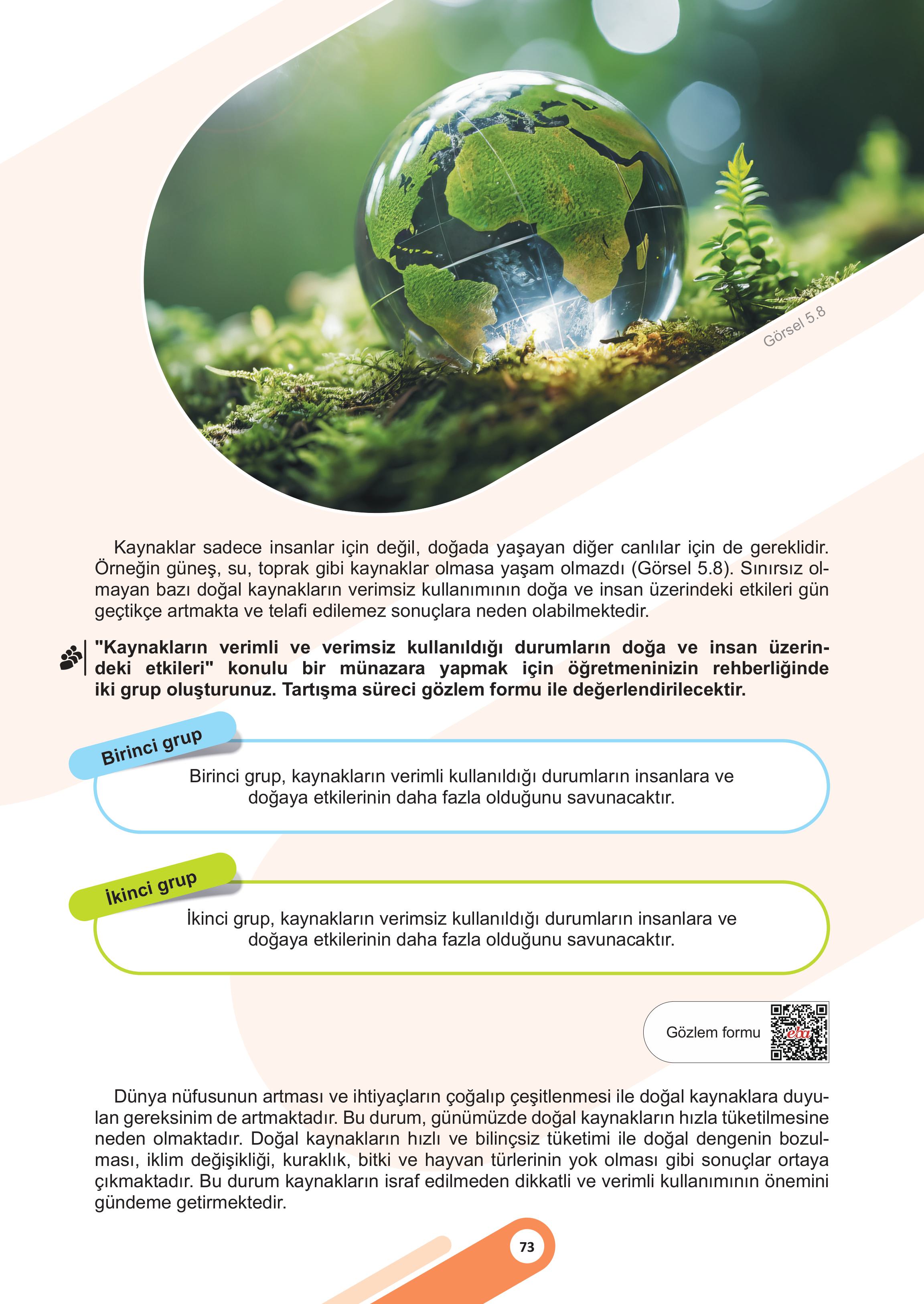 5. Sınıf Meb Yayınları Sosyal Bilgiler 2. Kitap Ders Kitabı Sayfa 73 Cevapları