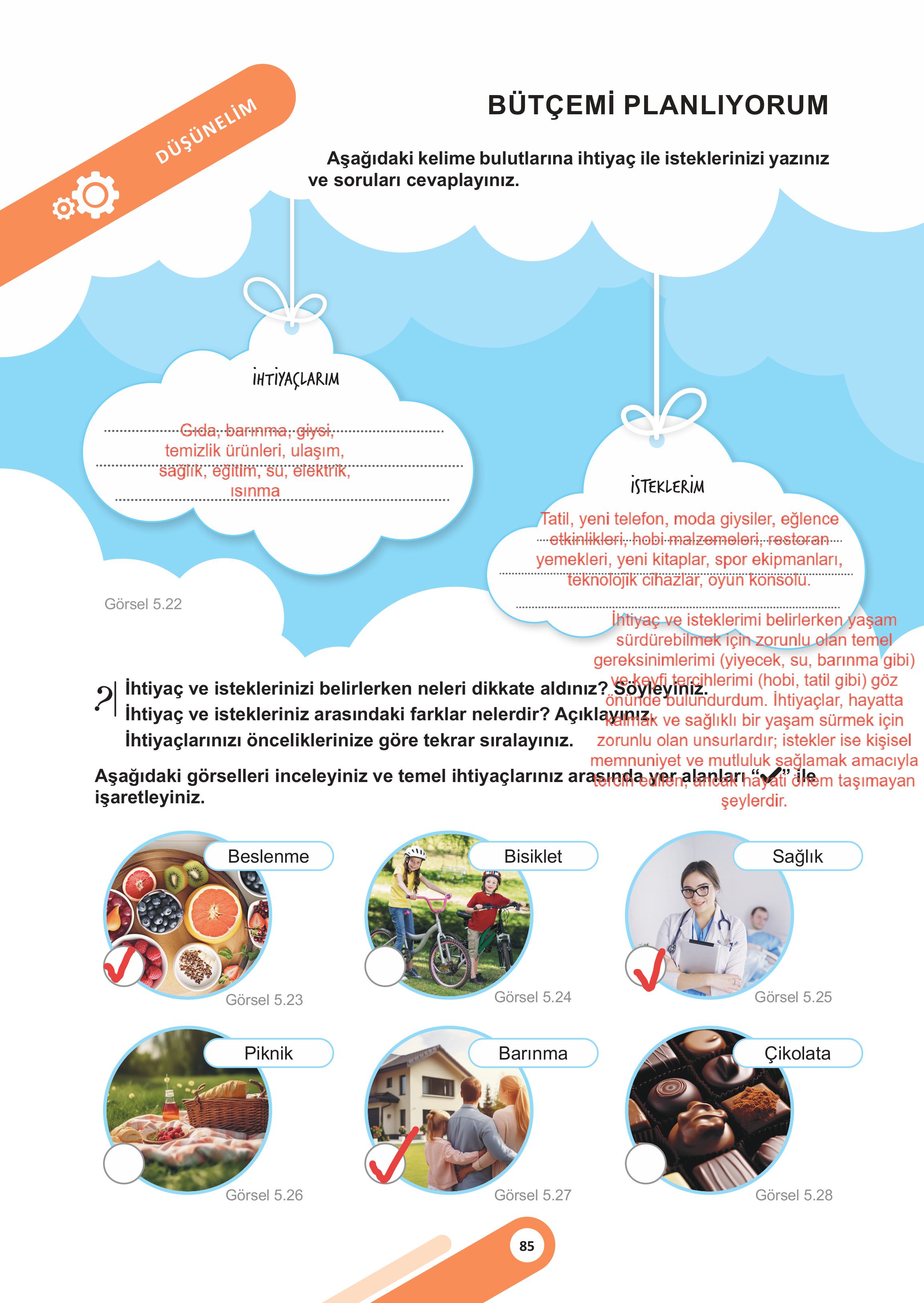 5. Sınıf Meb Yayınları Sosyal Bilgiler 2. Kitap Ders Kitabı Sayfa 85 Cevapları