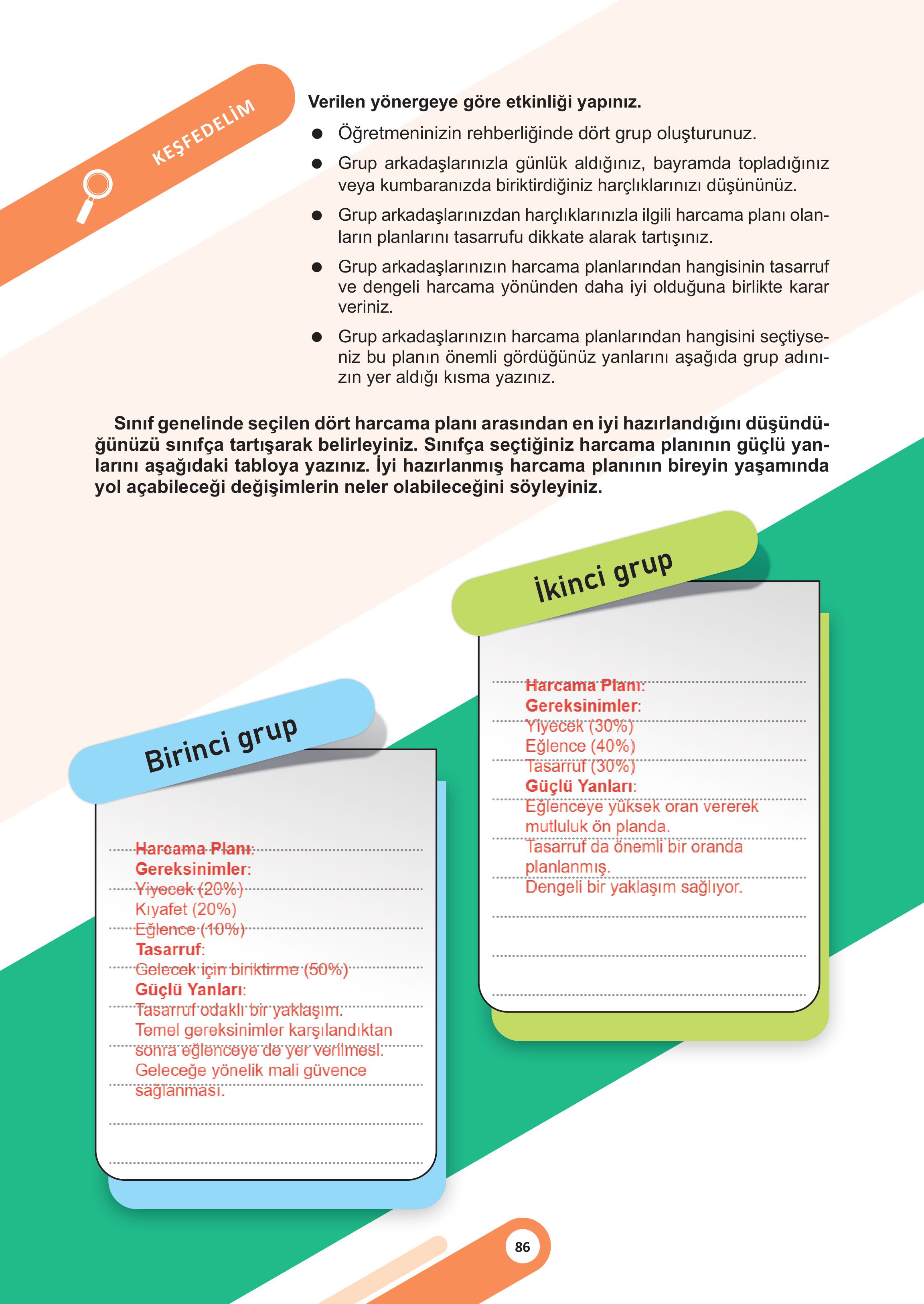 5. Sınıf Meb Yayınları Sosyal Bilgiler 2. Kitap Ders Kitabı Sayfa 86 Cevapları