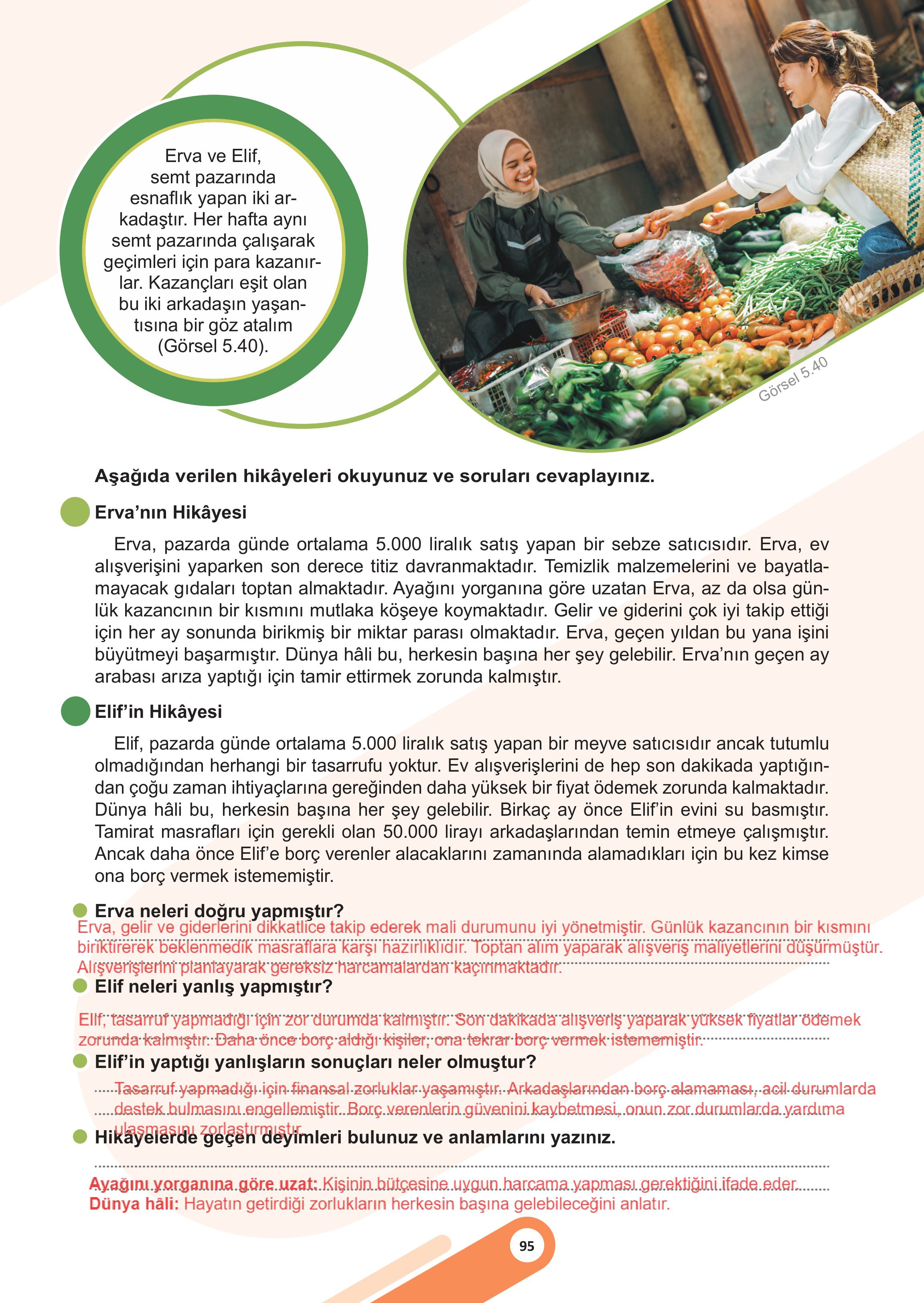 5. Sınıf Meb Yayınları Sosyal Bilgiler 2. Kitap Ders Kitabı Sayfa 95 Cevapları