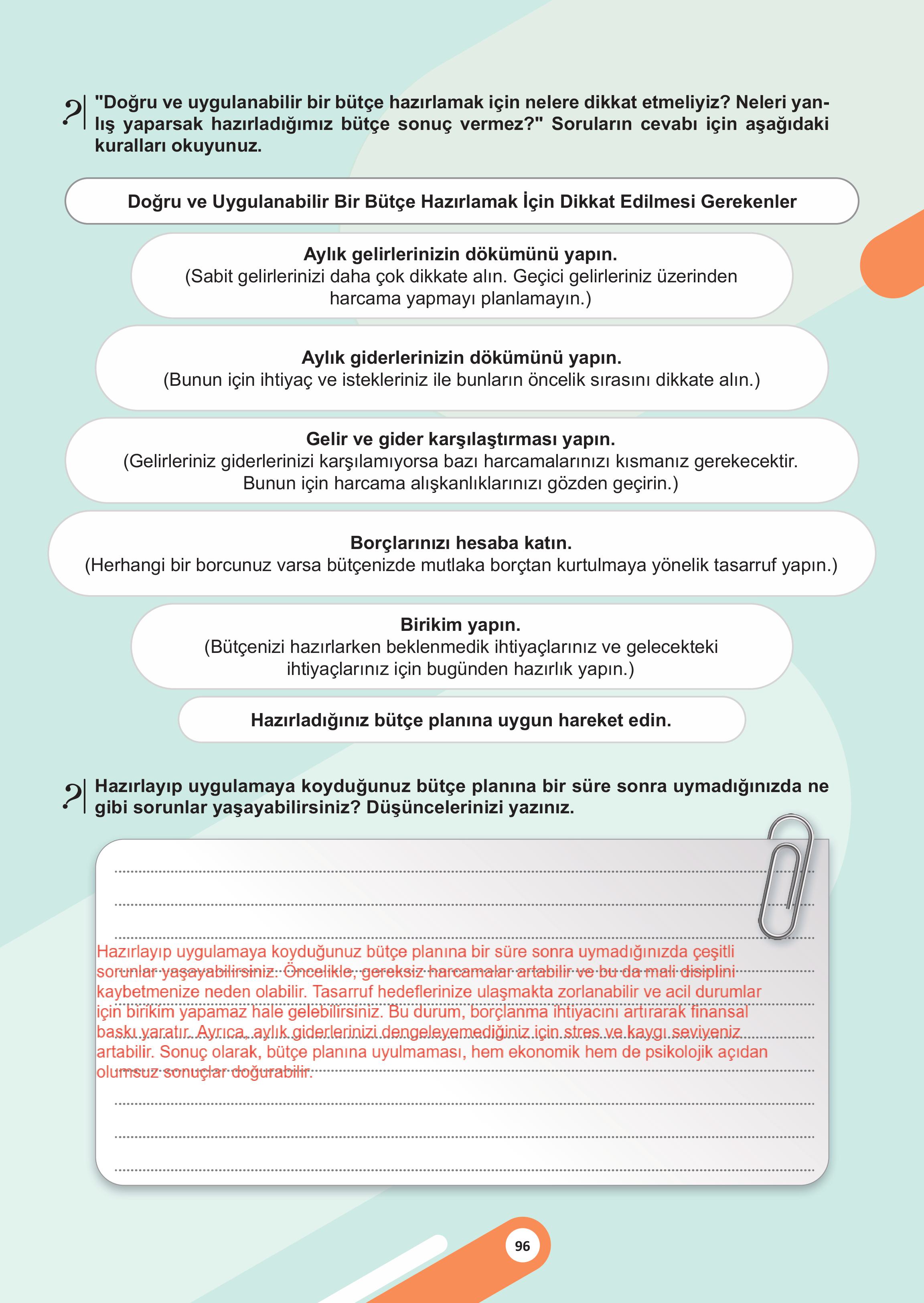 5. Sınıf Meb Yayınları Sosyal Bilgiler 2. Kitap Ders Kitabı Sayfa 96 Cevapları