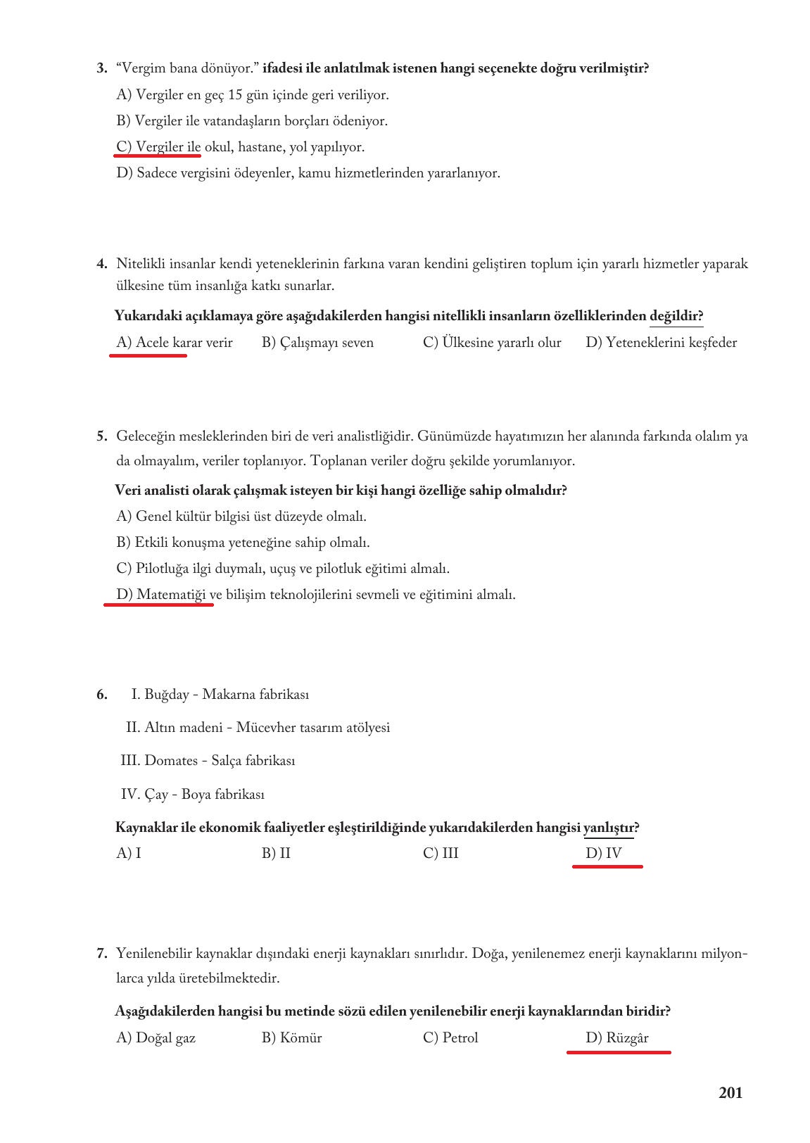 6. Sınıf Evos Yayınları Sosyal Bilgiler Ders Kitabı Sayfa 201 Cevapları 6. Sınıf Evos Yayınları Sosyal Bilgiler Ders Kitabı Sayfa 201 Cevapları