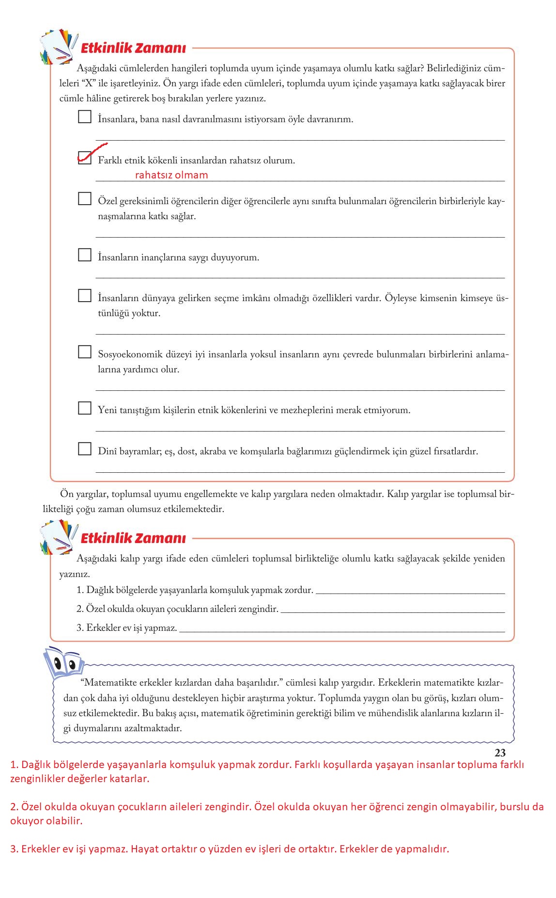 6. Sınıf Evos Yayınları Sosyal Bilgiler Ders Kitabı Sayfa 23 Cevapları 6. Sınıf Evos Yayınları Sosyal Bilgiler Ders Kitabı Sayfa 23 Cevapları