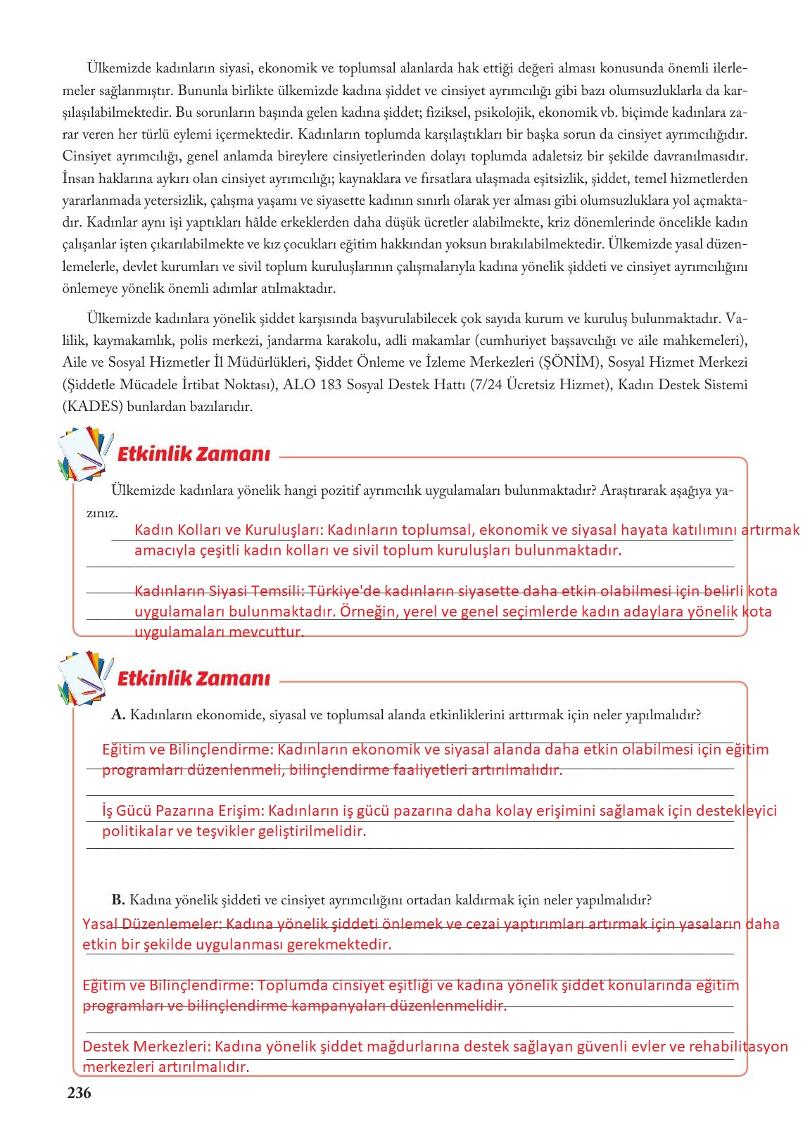 6. Sınıf Evos Yayınları Sosyal Bilgiler Ders Kitabı Sayfa 236 Cevapları 6. Sınıf Evos Yayınları Sosyal Bilgiler Ders Kitabı Sayfa 236 Cevapları