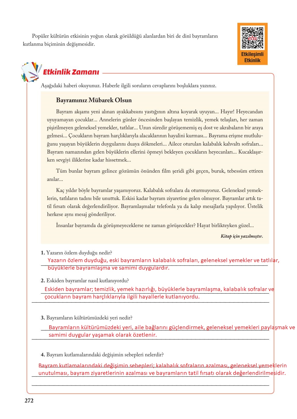 6. Sınıf Evos Yayınları Sosyal Bilgiler Ders Kitabı Sayfa 272 Cevapları 6. Sınıf Evos Yayınları Sosyal Bilgiler Ders Kitabı Sayfa 272 Cevapları