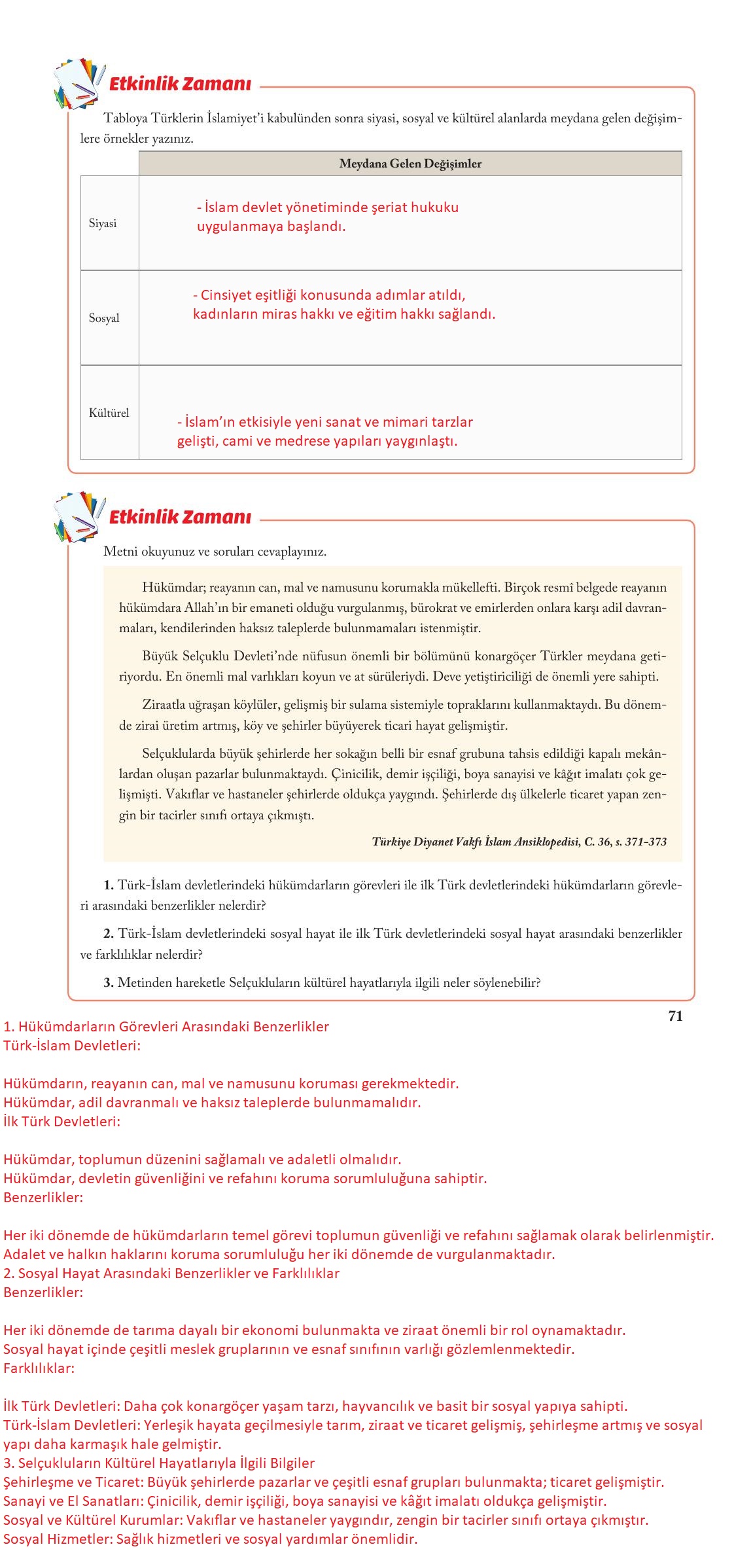 6. Sınıf Evos Yayınları Sosyal Bilgiler Ders Kitabı Sayfa 71 Cevapları 6. Sınıf Evos Yayınları Sosyal Bilgiler Ders Kitabı Sayfa 71 Cevapları