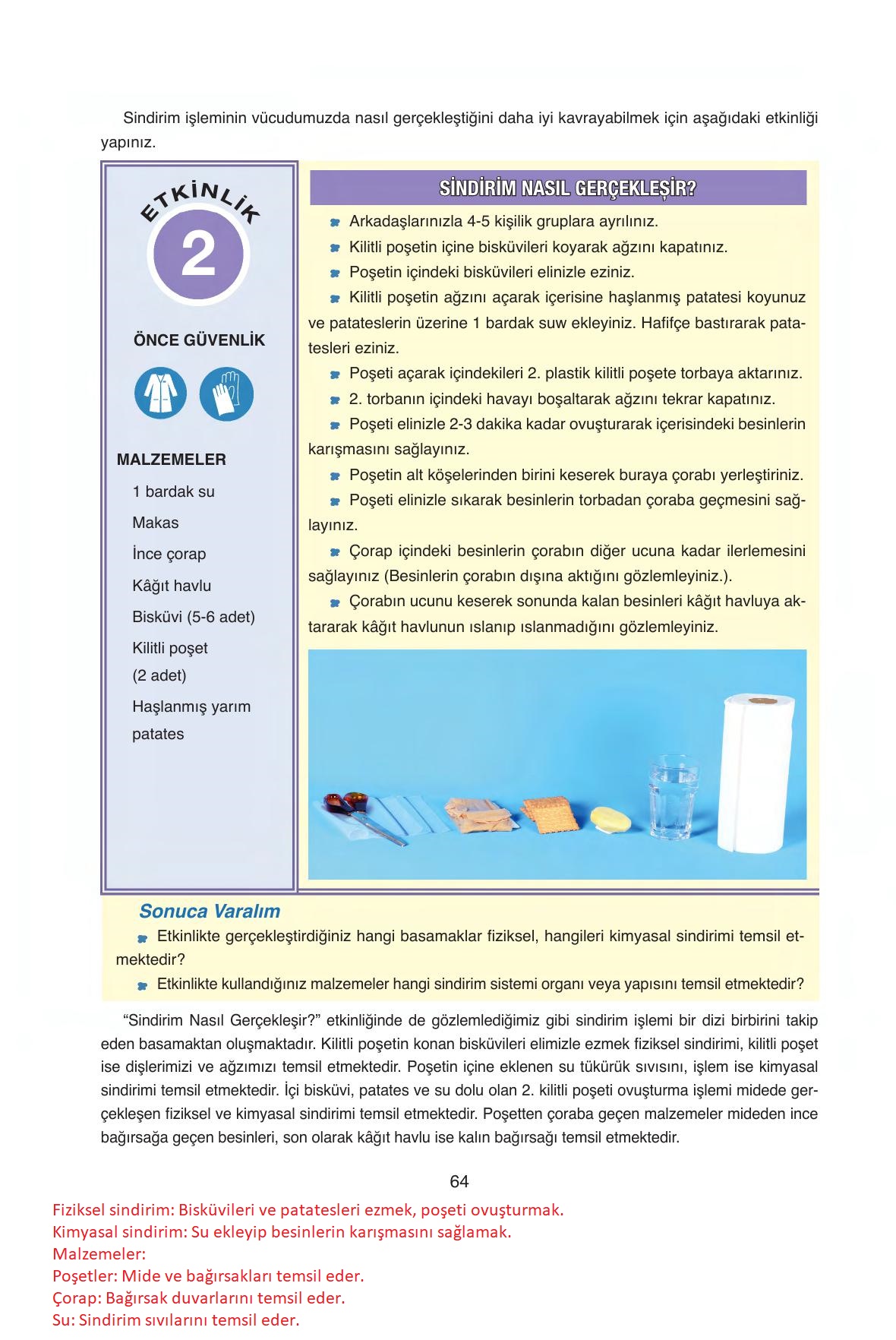 6. Sınıf Gün Yayıncılık Fen Bilimleri Ders Kitabı Sayfa 64 Cevapları 6. Sınıf Gün Yayıncılık Fen Bilimleri Ders Kitabı Sayfa 64 Cevapları