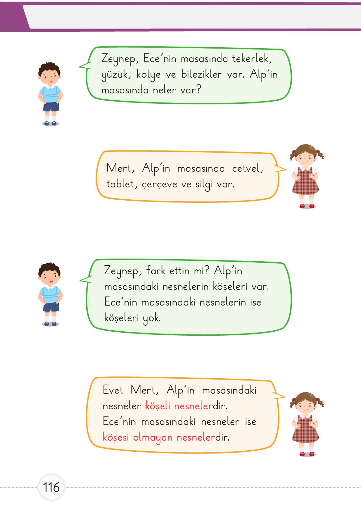 1. Sınıf Meb Yayınları 2. Kitap Matematik Ders Kitabı Sayfa 116 Cevapları