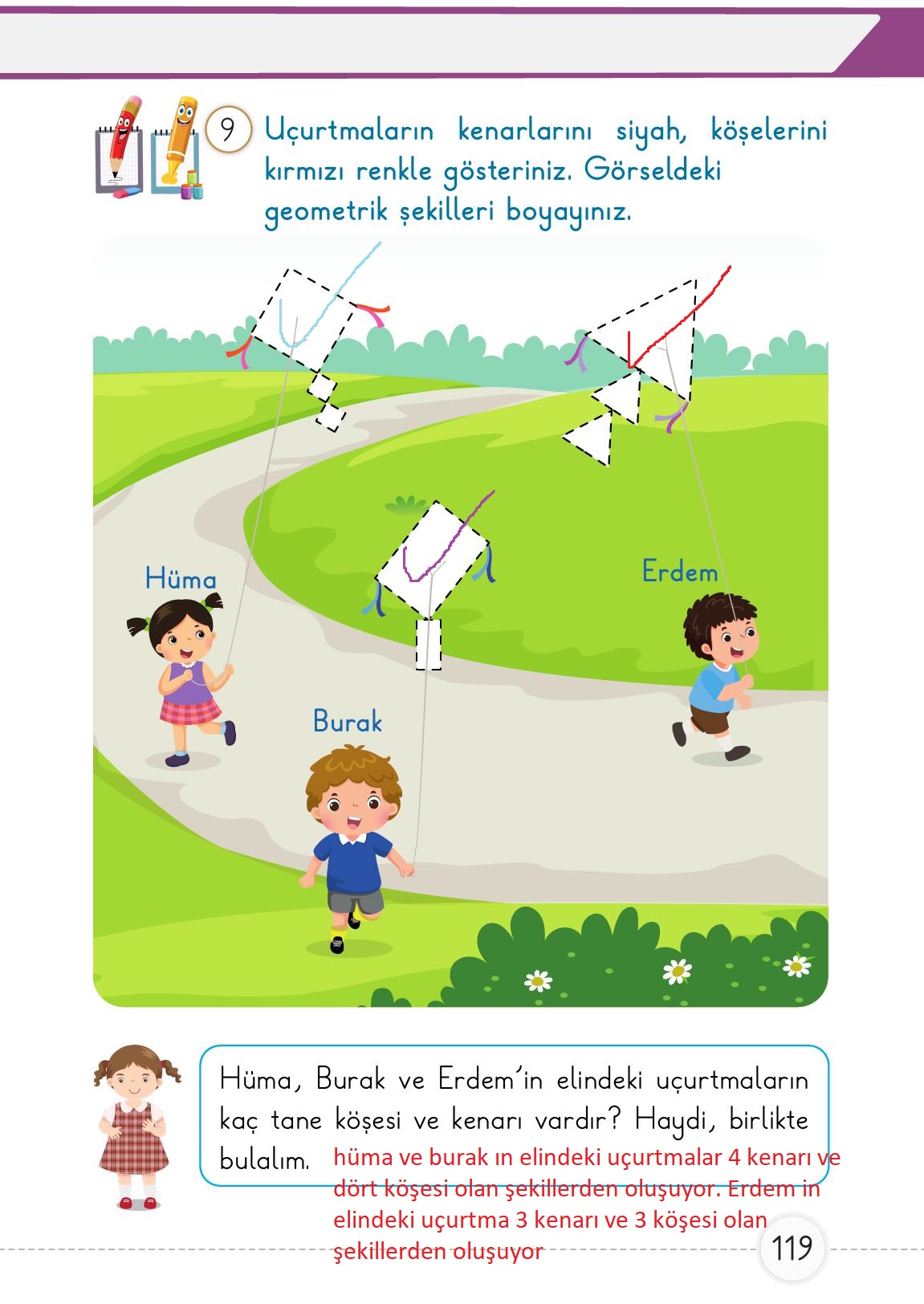 1. Sınıf Meb Yayınları 2. Kitap Matematik Ders Kitabı Sayfa 119 Cevapları