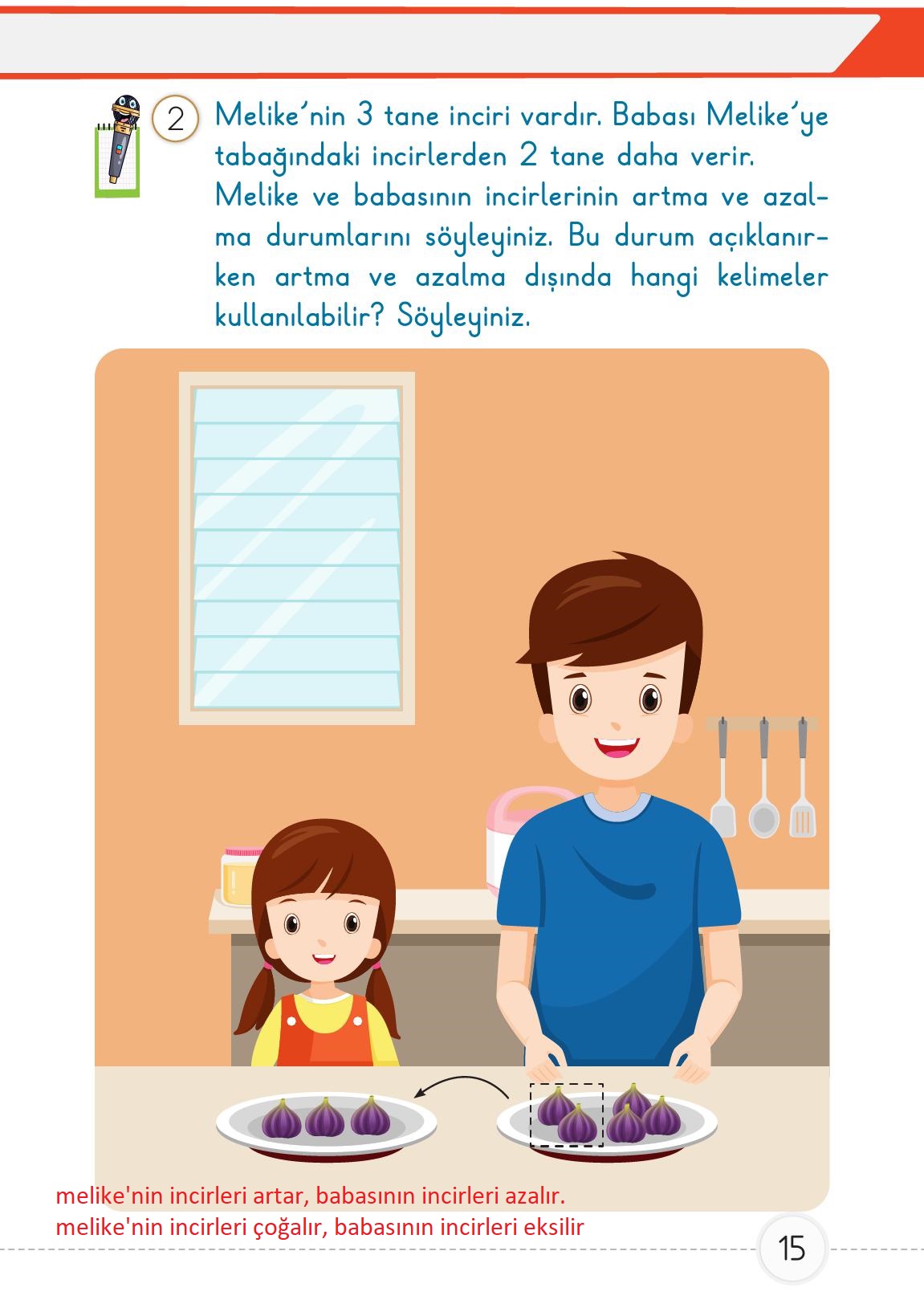 1. Sınıf Meb Yayınları 2. Kitap Matematik Ders Kitabı Sayfa 15 Cevapları