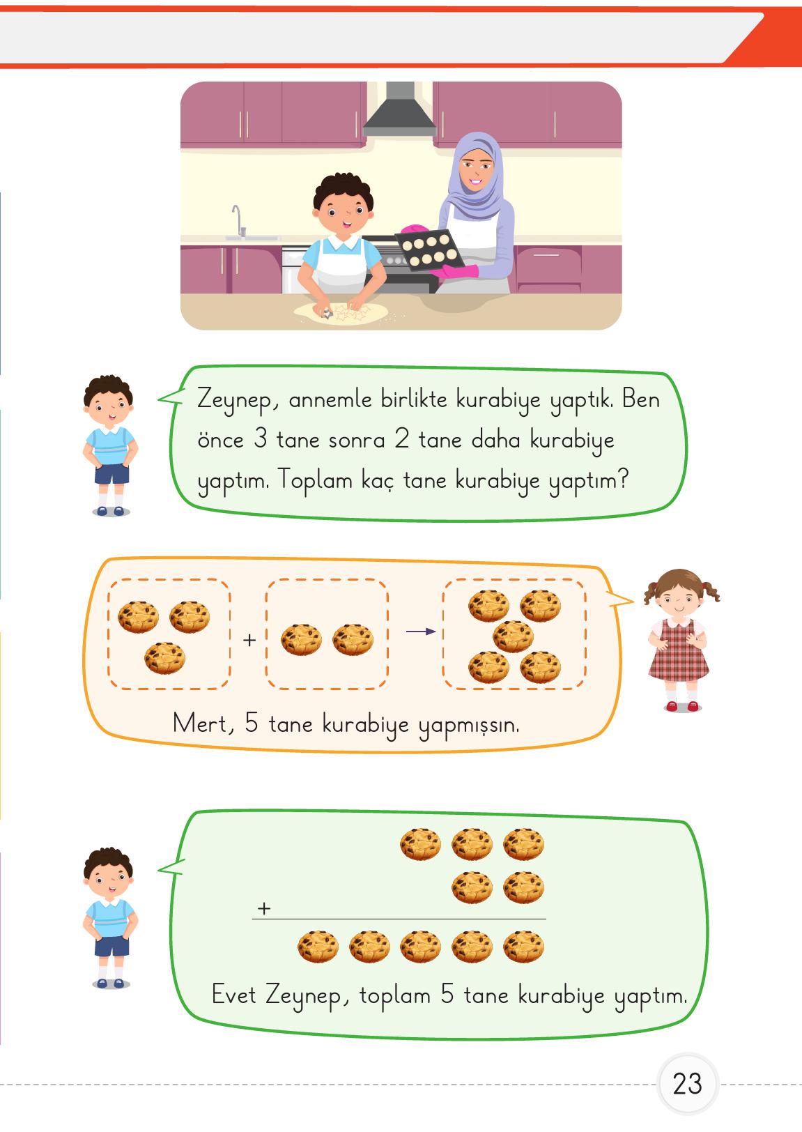 1. Sınıf Meb Yayınları 2. Kitap Matematik Ders Kitabı Sayfa 23 Cevapları