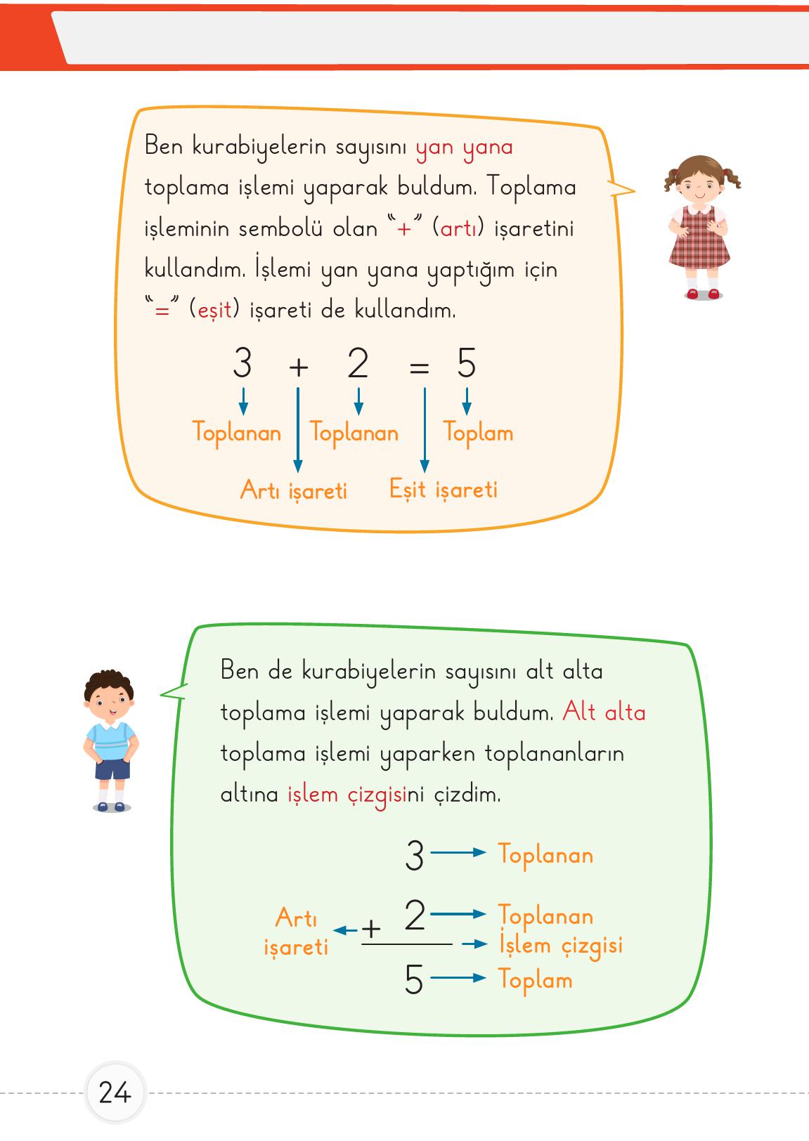 1. Sınıf Meb Yayınları 2. Kitap Matematik Ders Kitabı Sayfa 24 Cevapları