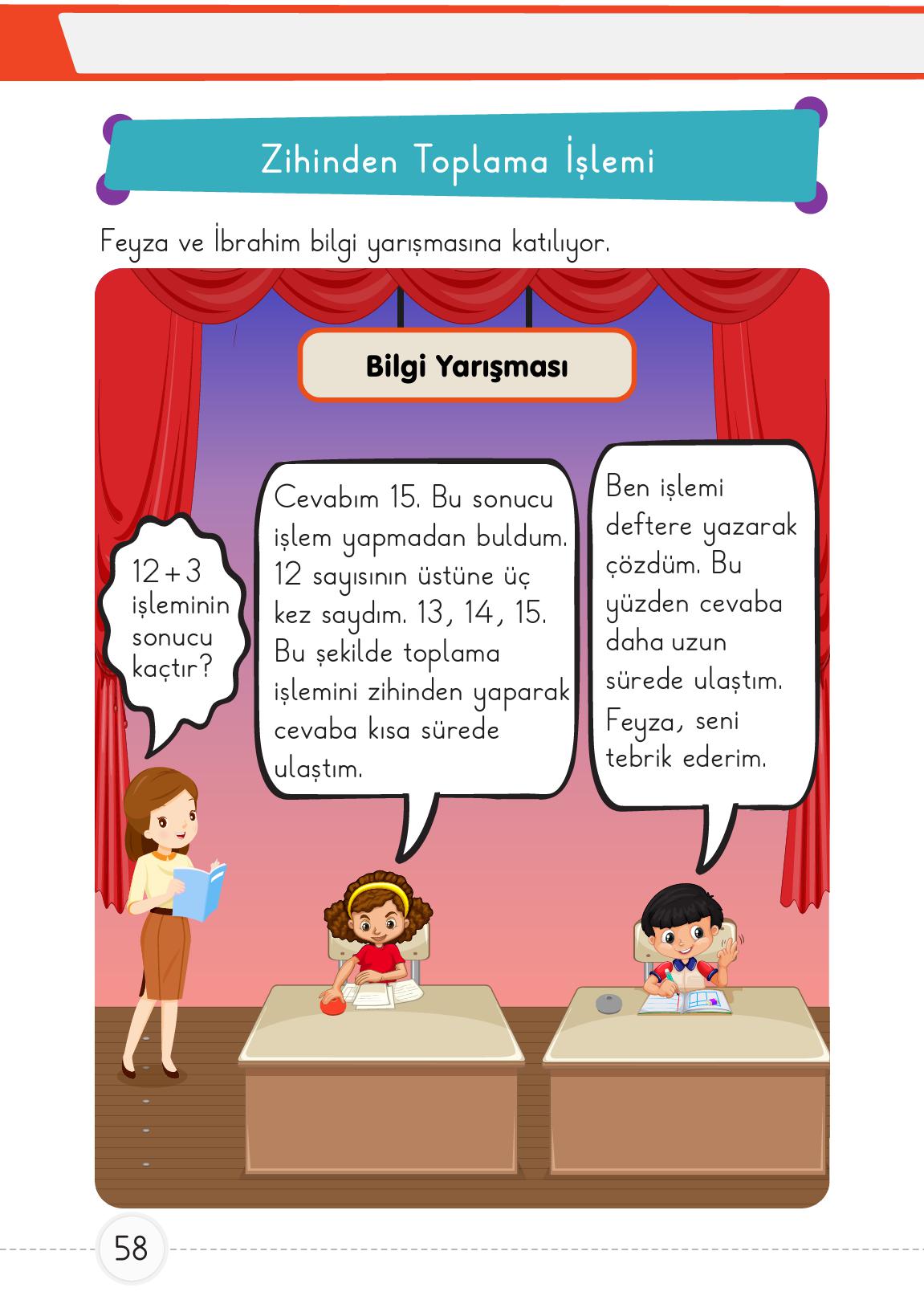 1. Sınıf Meb Yayınları 2. Kitap Matematik Ders Kitabı Sayfa 58 Cevapları 1. Sınıf Meb Yayınları 2. Kitap Matematik Ders Kitabı Sayfa 58 Cevapları