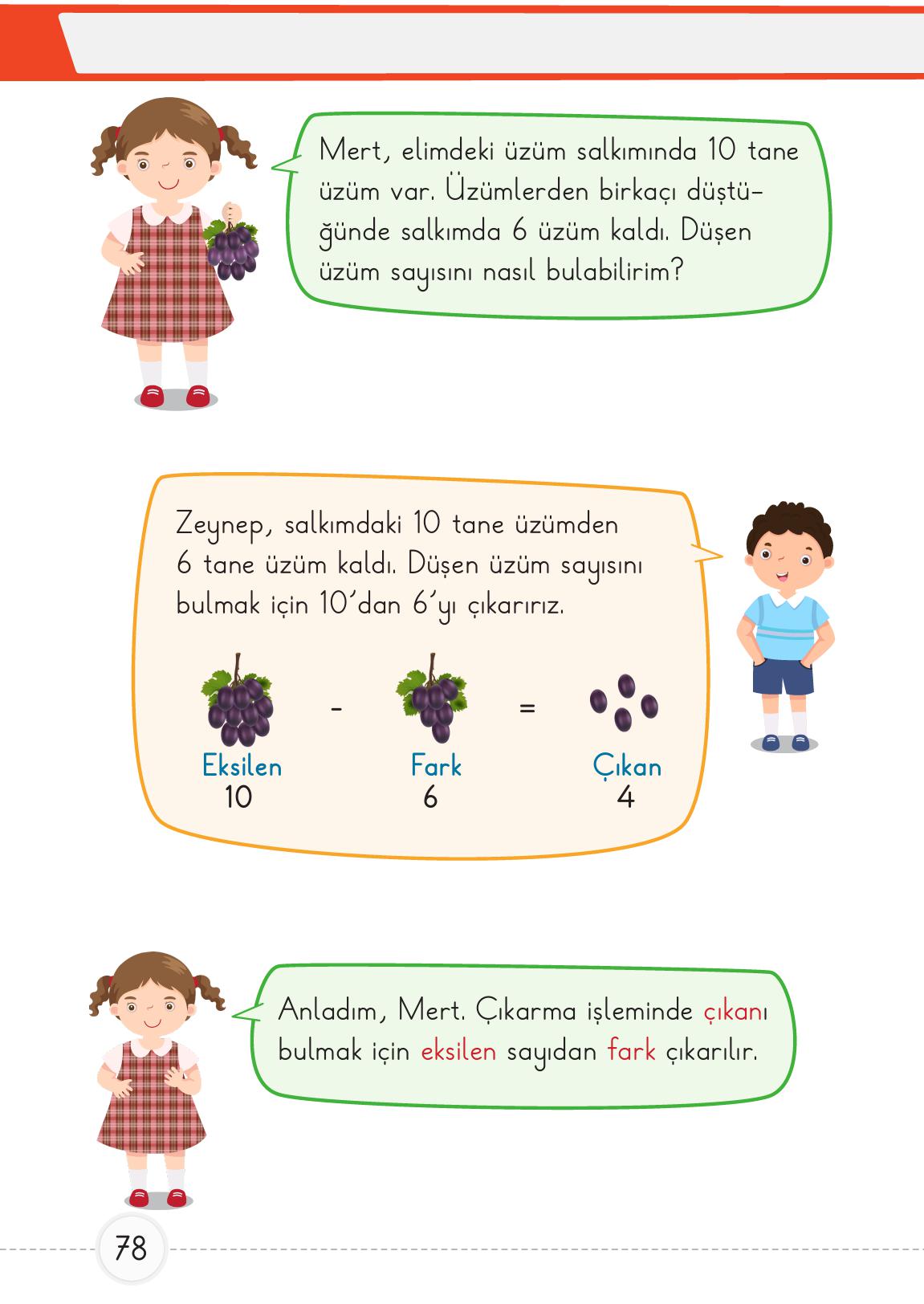 1. Sınıf Meb Yayınları 2. Kitap Matematik Ders Kitabı Sayfa 78 Cevapları