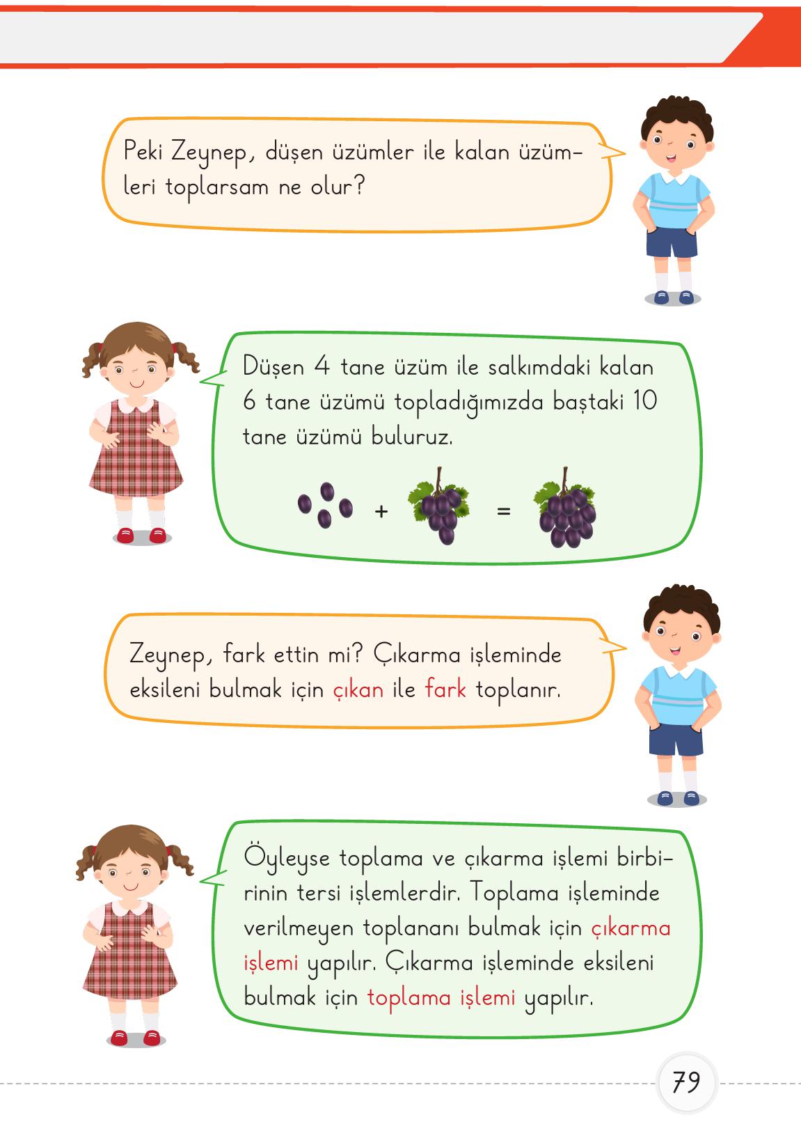 1. Sınıf Meb Yayınları 2. Kitap Matematik Ders Kitabı Sayfa 79 Cevapları