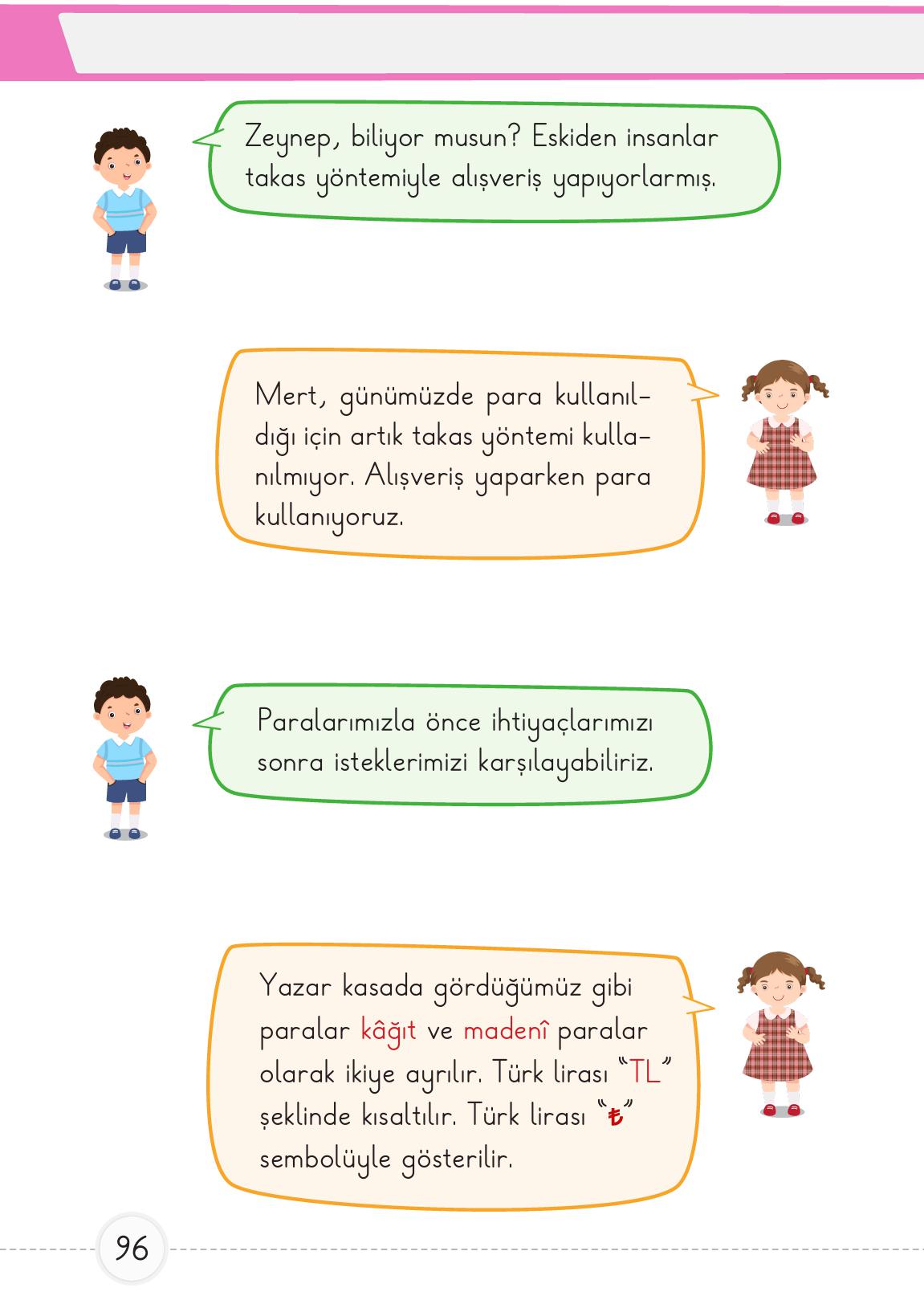 1. Sınıf Meb Yayınları 2. Kitap Matematik Ders Kitabı Sayfa 96 Cevapları