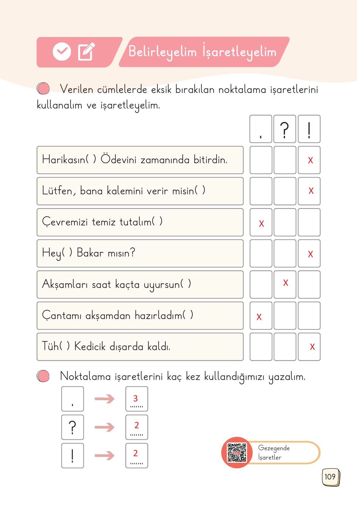1. Sınıf Meb Yayınları 2. Kitap Türkçe Ders Kitabı Sayfa 109 Cevapları