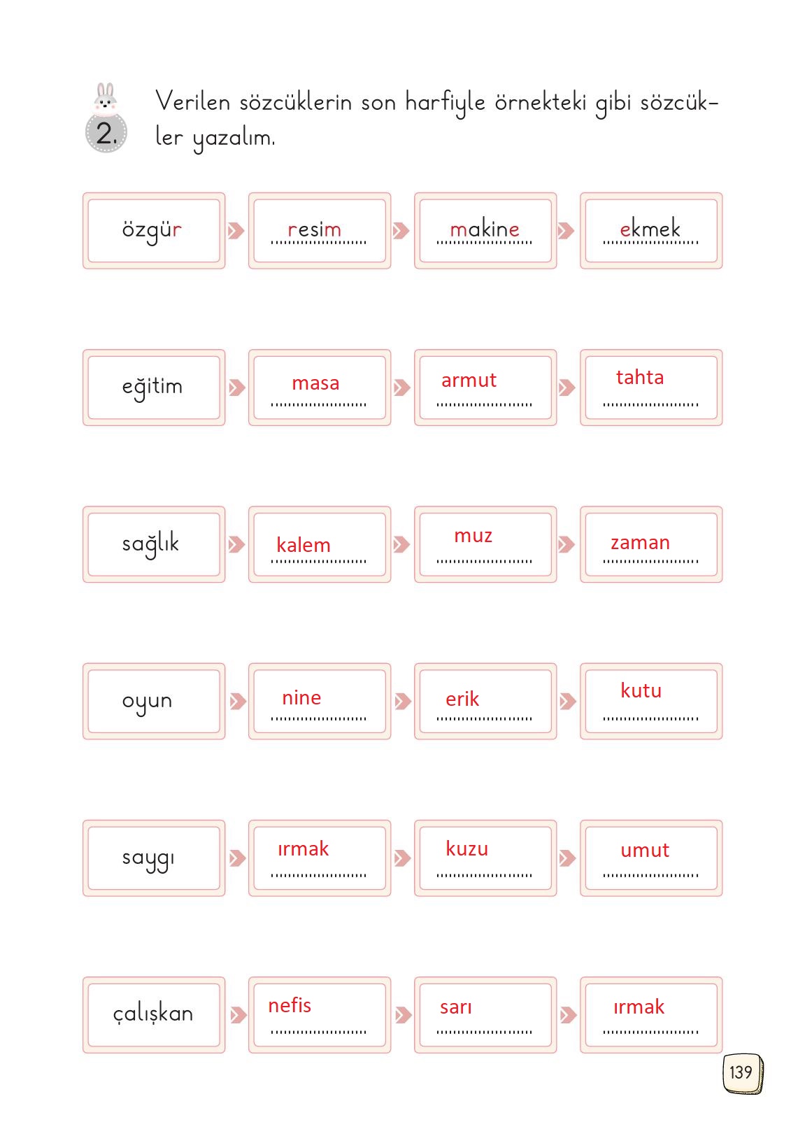 1. Sınıf Meb Yayınları 2. Kitap Türkçe Ders Kitabı Sayfa 139 Cevapları 1. Sınıf Meb Yayınları 2. Kitap Türkçe Ders Kitabı Sayfa 139 Cevapları