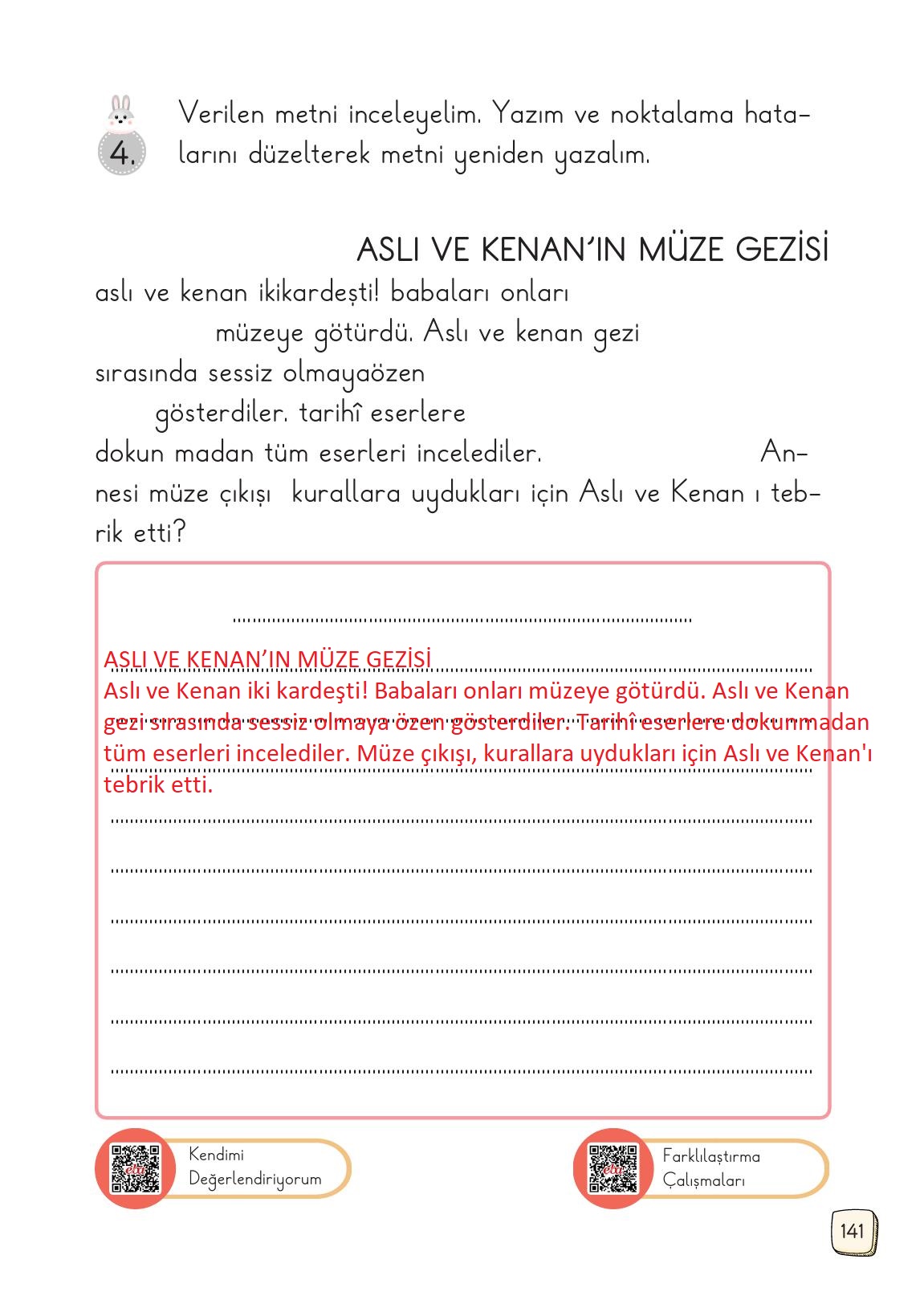 1. Sınıf Meb Yayınları 2. Kitap Türkçe Ders Kitabı Sayfa 141 Cevapları 1. Sınıf Meb Yayınları 2. Kitap Türkçe Ders Kitabı Sayfa 141 Cevapları