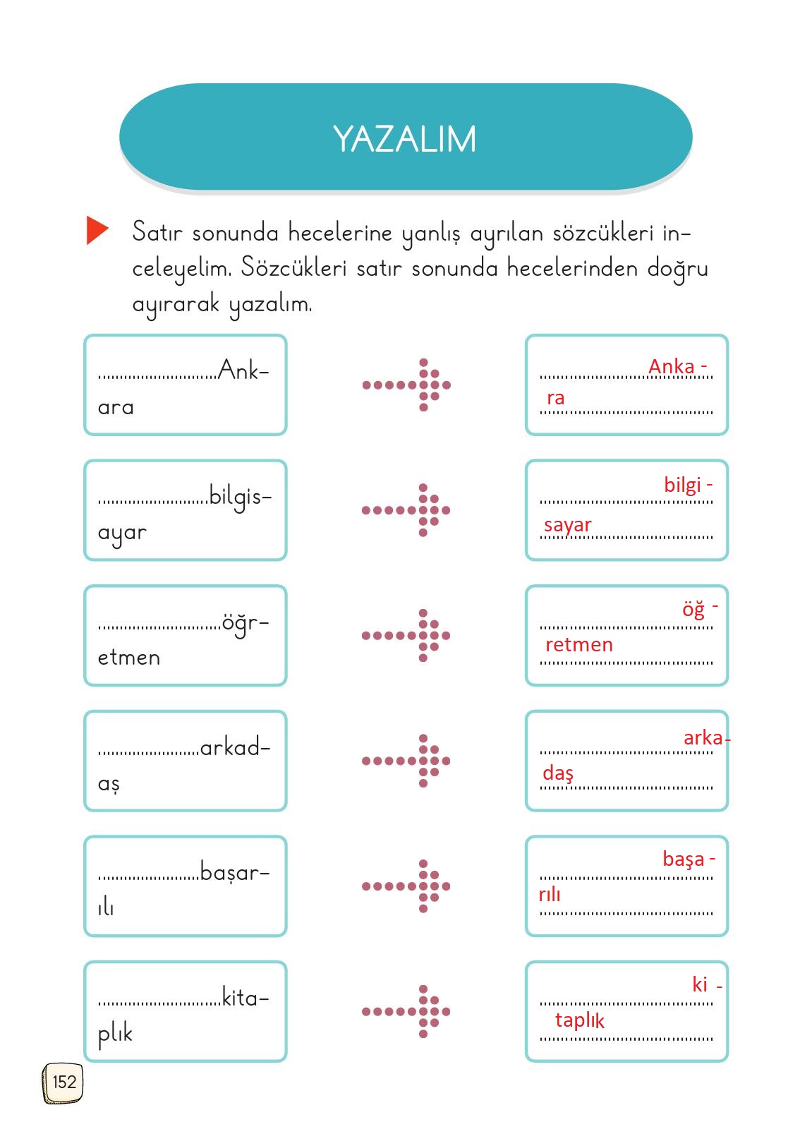 1. Sınıf Meb Yayınları 2. Kitap Türkçe Ders Kitabı Sayfa 152 Cevapları 1. Sınıf Meb Yayınları 2. Kitap Türkçe Ders Kitabı Sayfa 152 Cevapları