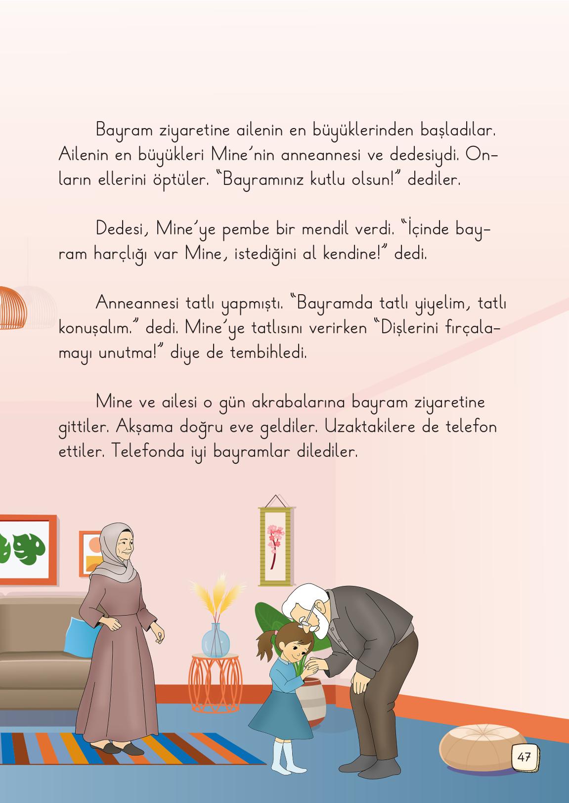 1. Sınıf Meb Yayınları 2. Kitap Türkçe Ders Kitabı Sayfa 47 Cevapları
