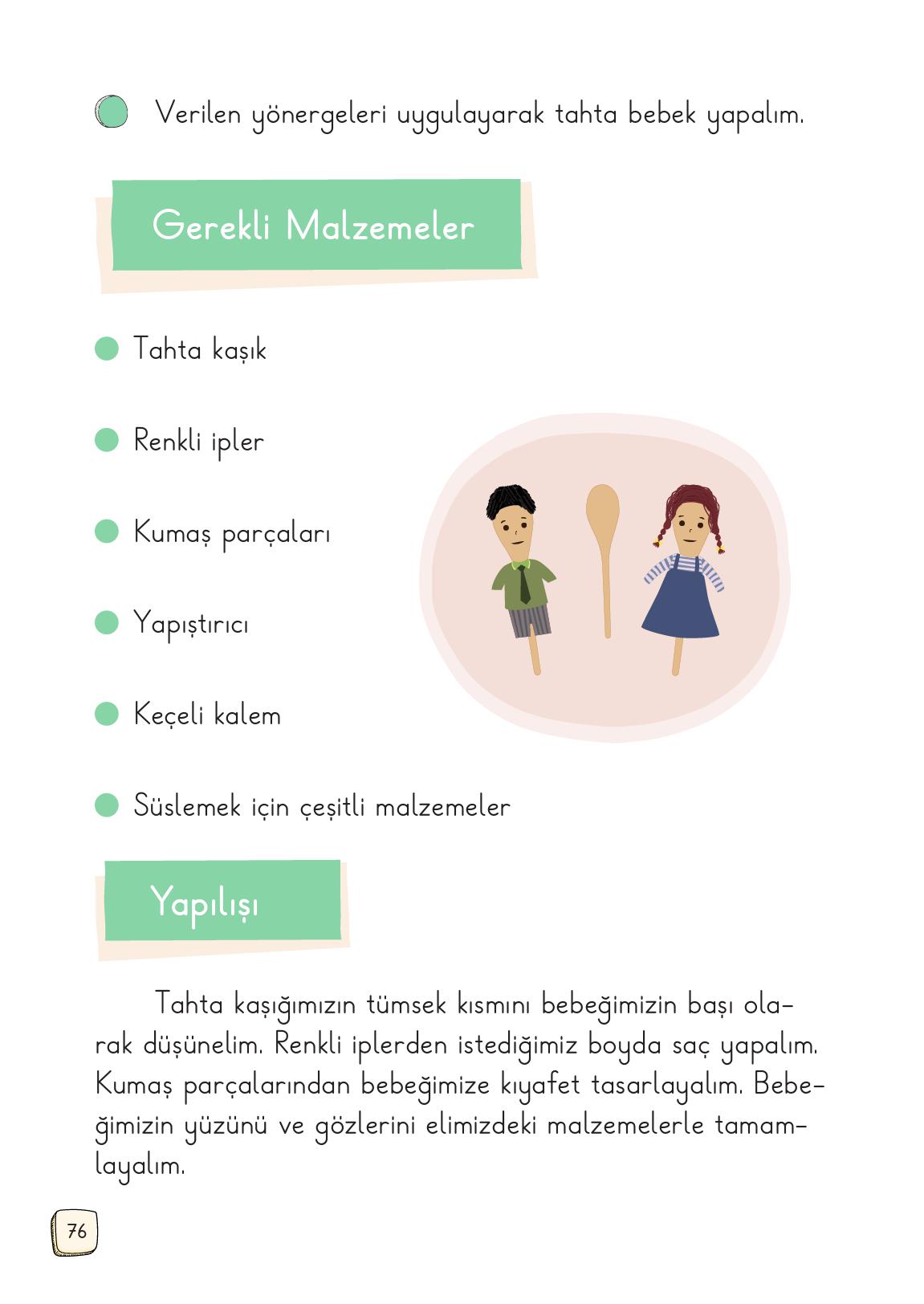 1. Sınıf Meb Yayınları 2. Kitap Türkçe Ders Kitabı Sayfa 76 Cevapları