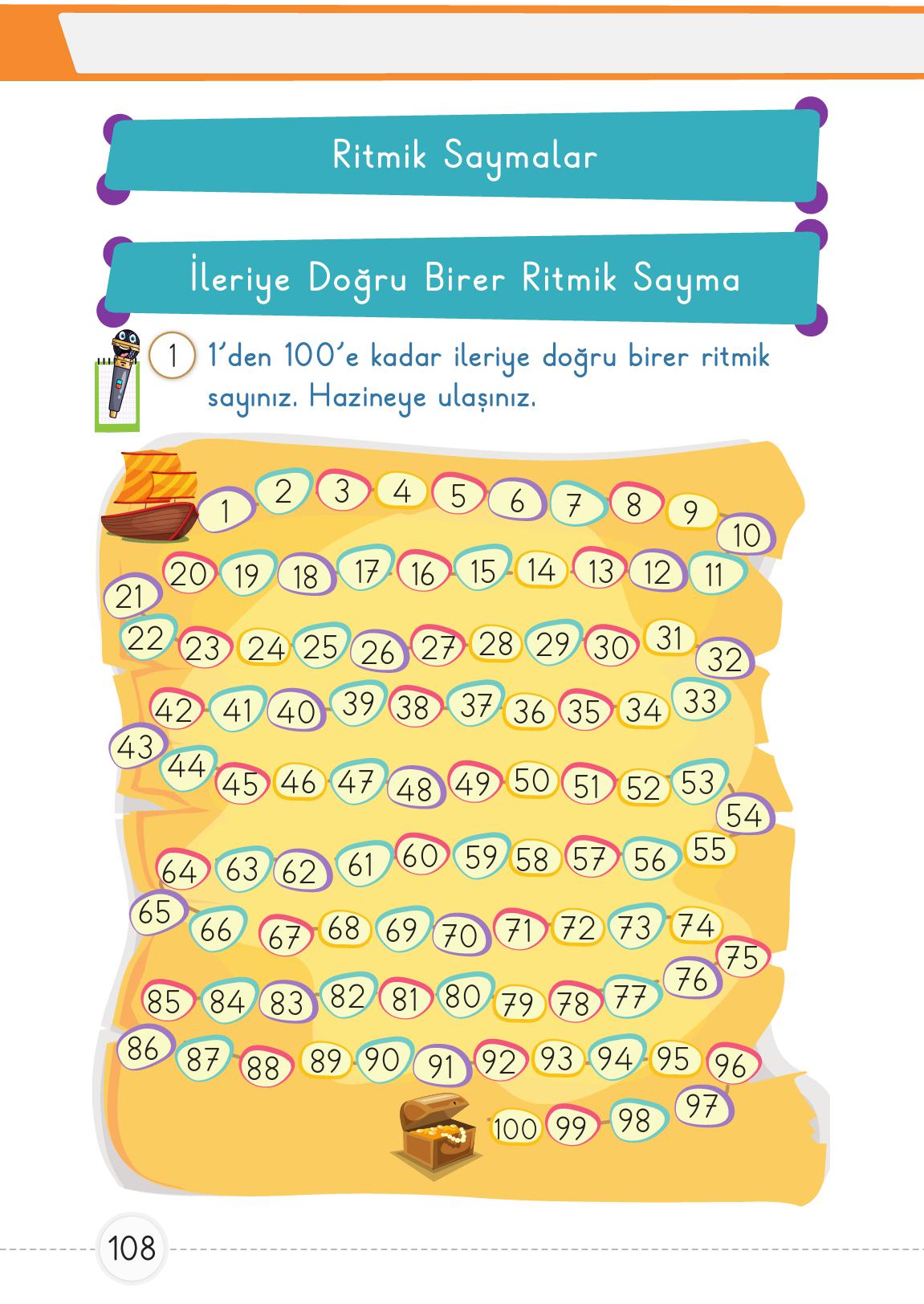 1. Sınıf Meb Yayınları Matematik Ders Kitabı Sayfa 108 Cevapları