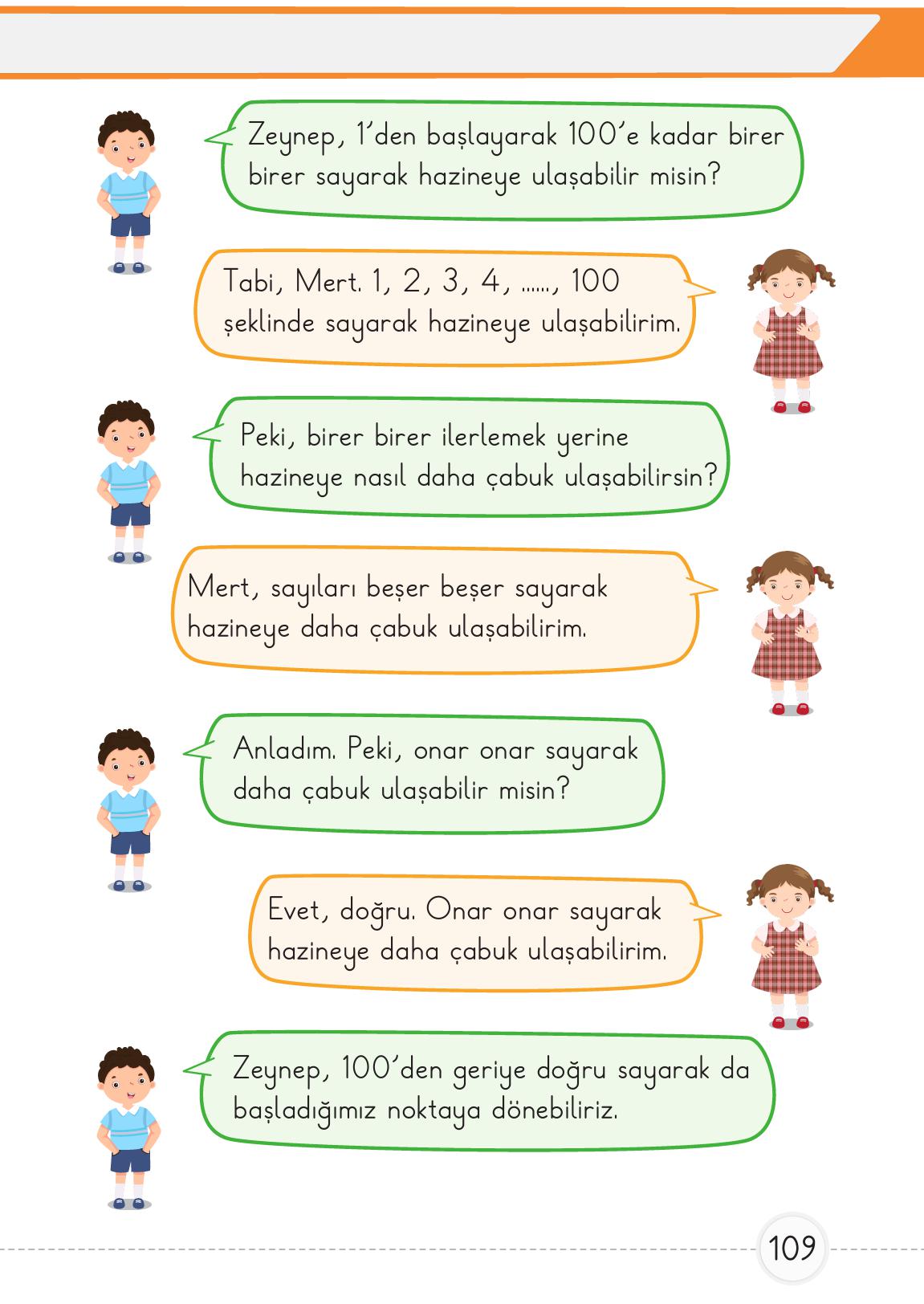 1. Sınıf Meb Yayınları Matematik Ders Kitabı Sayfa 109 Cevapları