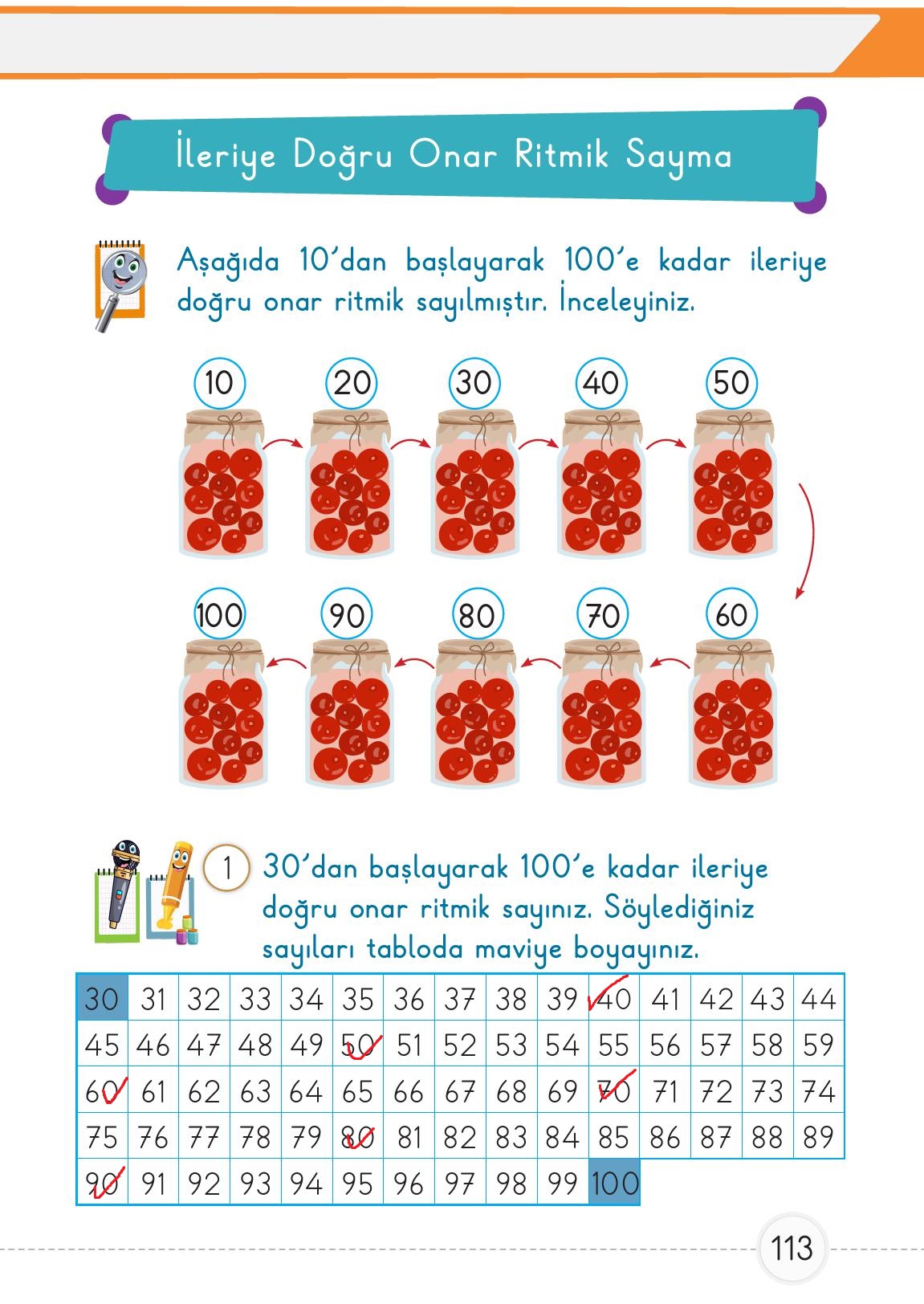 1. Sınıf Meb Yayınları Matematik Ders Kitabı Sayfa 113 Cevapları