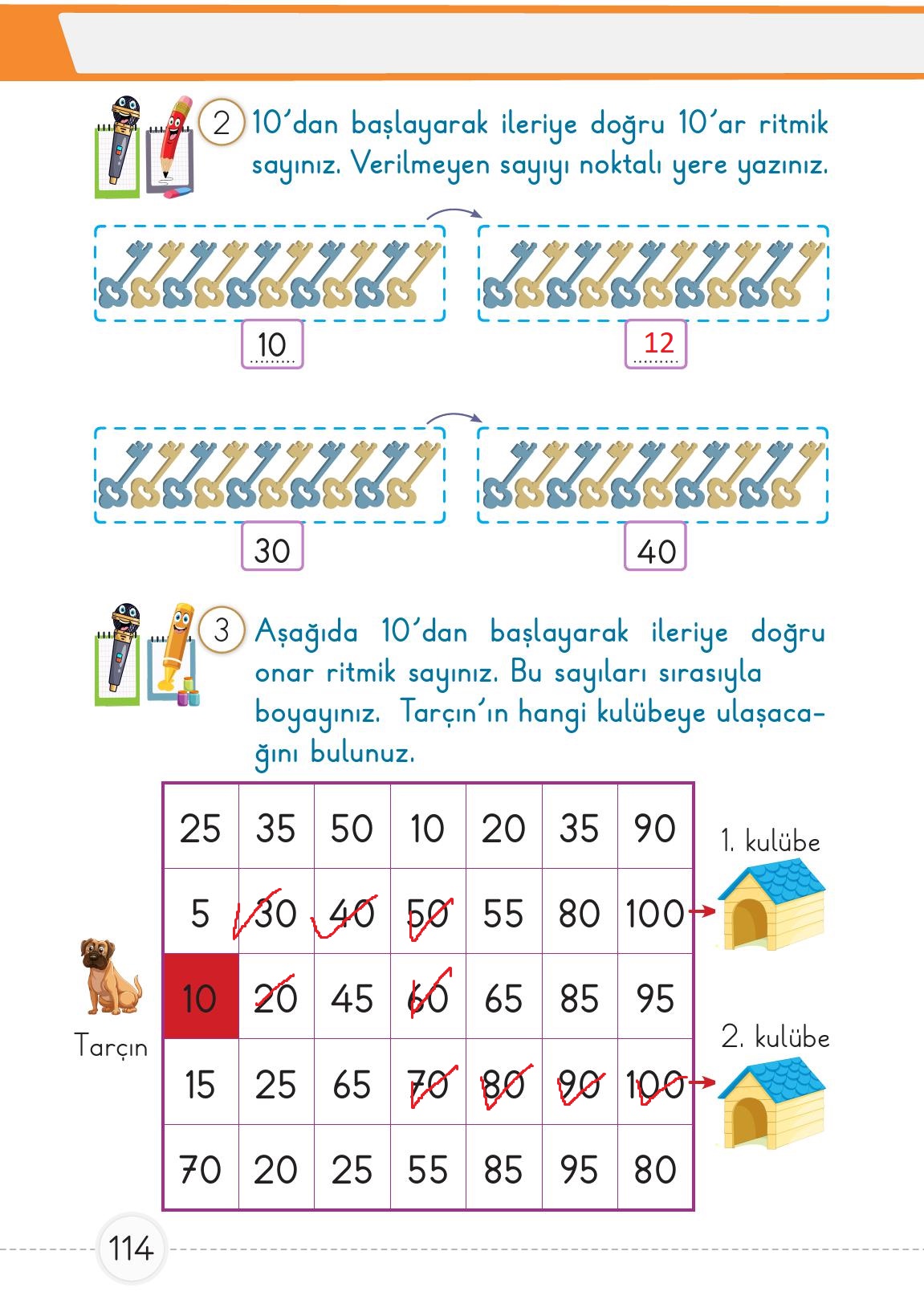 1. Sınıf Meb Yayınları Matematik Ders Kitabı Sayfa 114 Cevapları