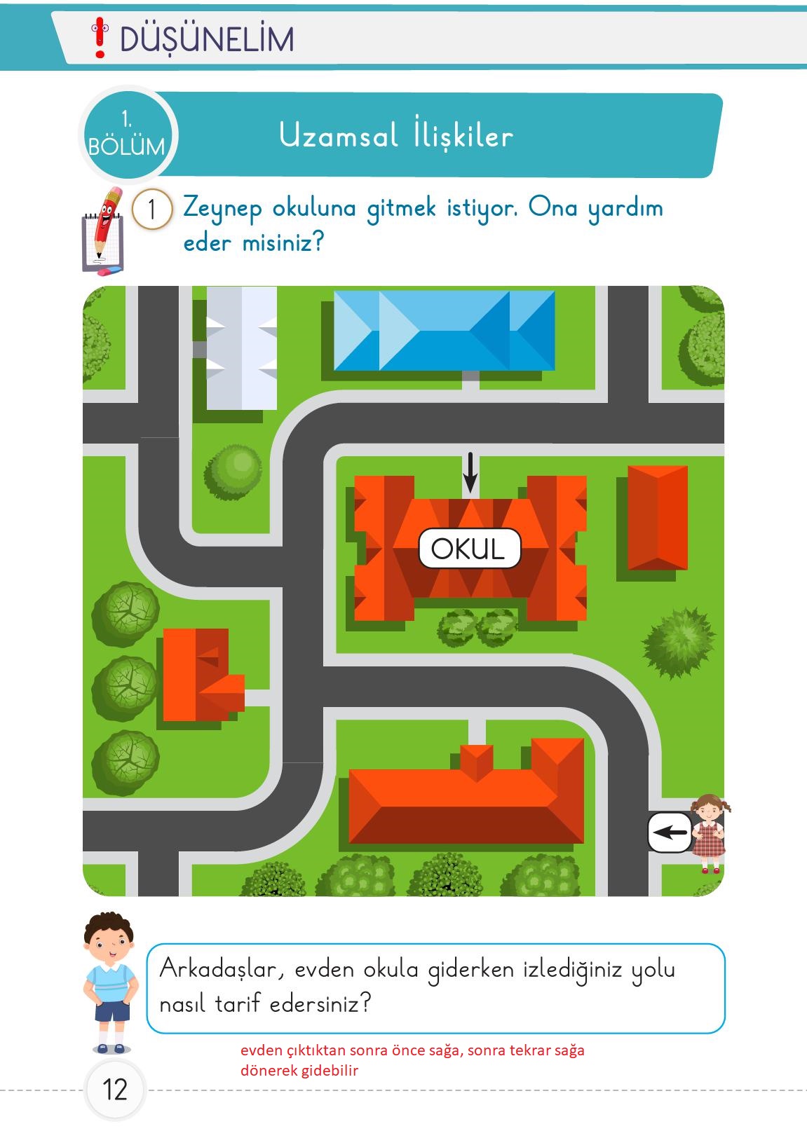 1. Sınıf Meb Yayınları Matematik Ders Kitabı Sayfa 12 Cevapları