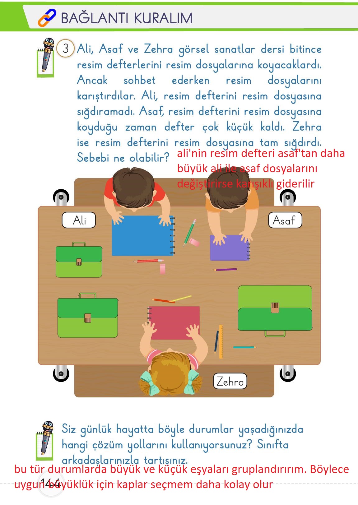 1. Sınıf Meb Yayınları Matematik Ders Kitabı Sayfa 144 Cevapları