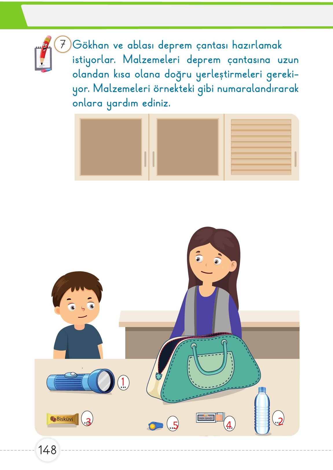 1. Sınıf Meb Yayınları Matematik Ders Kitabı Sayfa 148 Cevapları