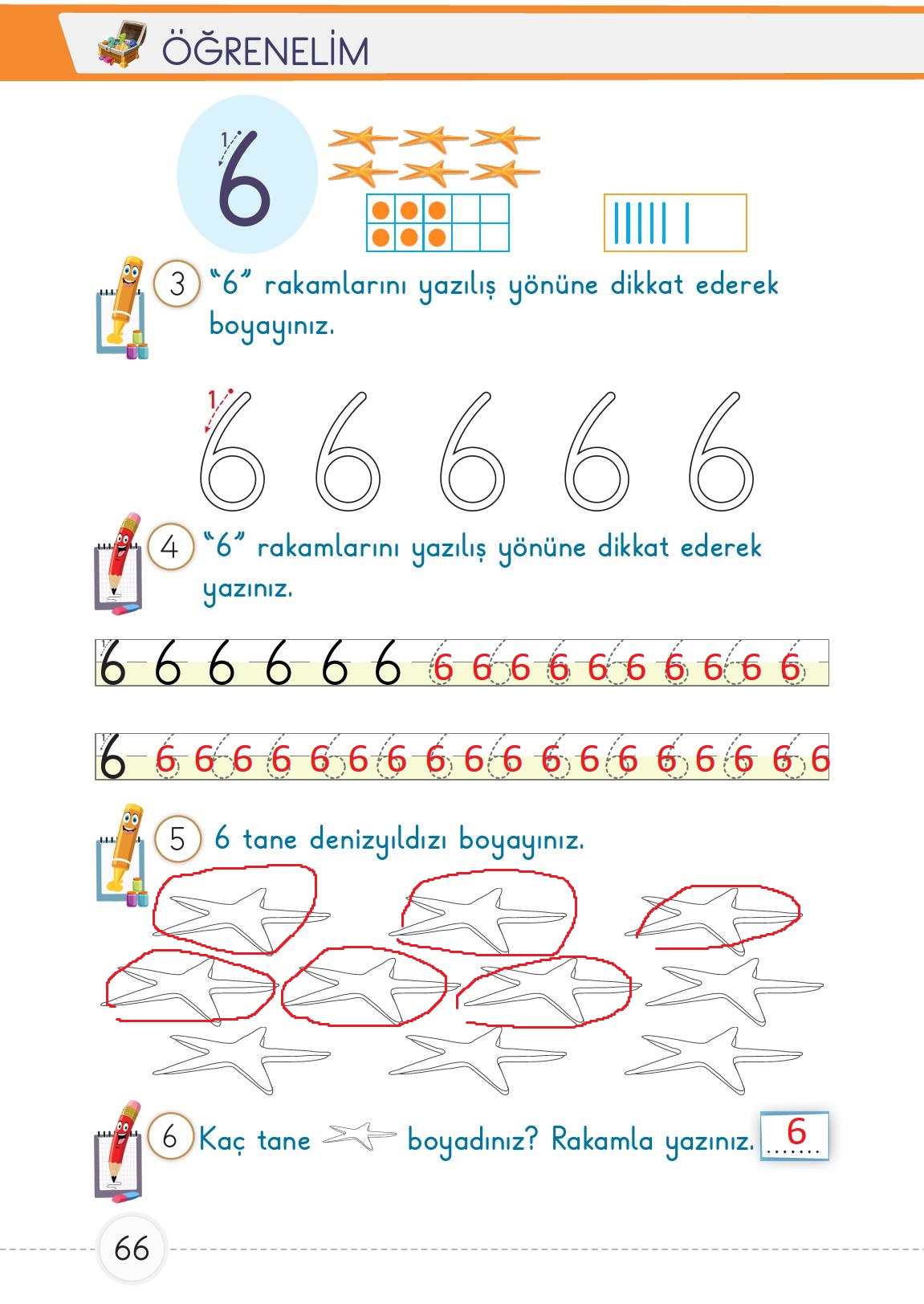 1. Sınıf Meb Yayınları Matematik Ders Kitabı Sayfa 66 Cevapları